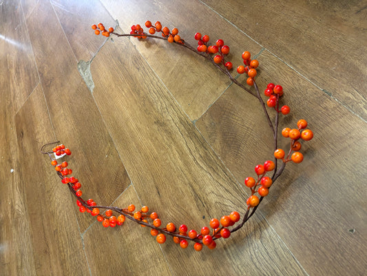150cm orange berry garland