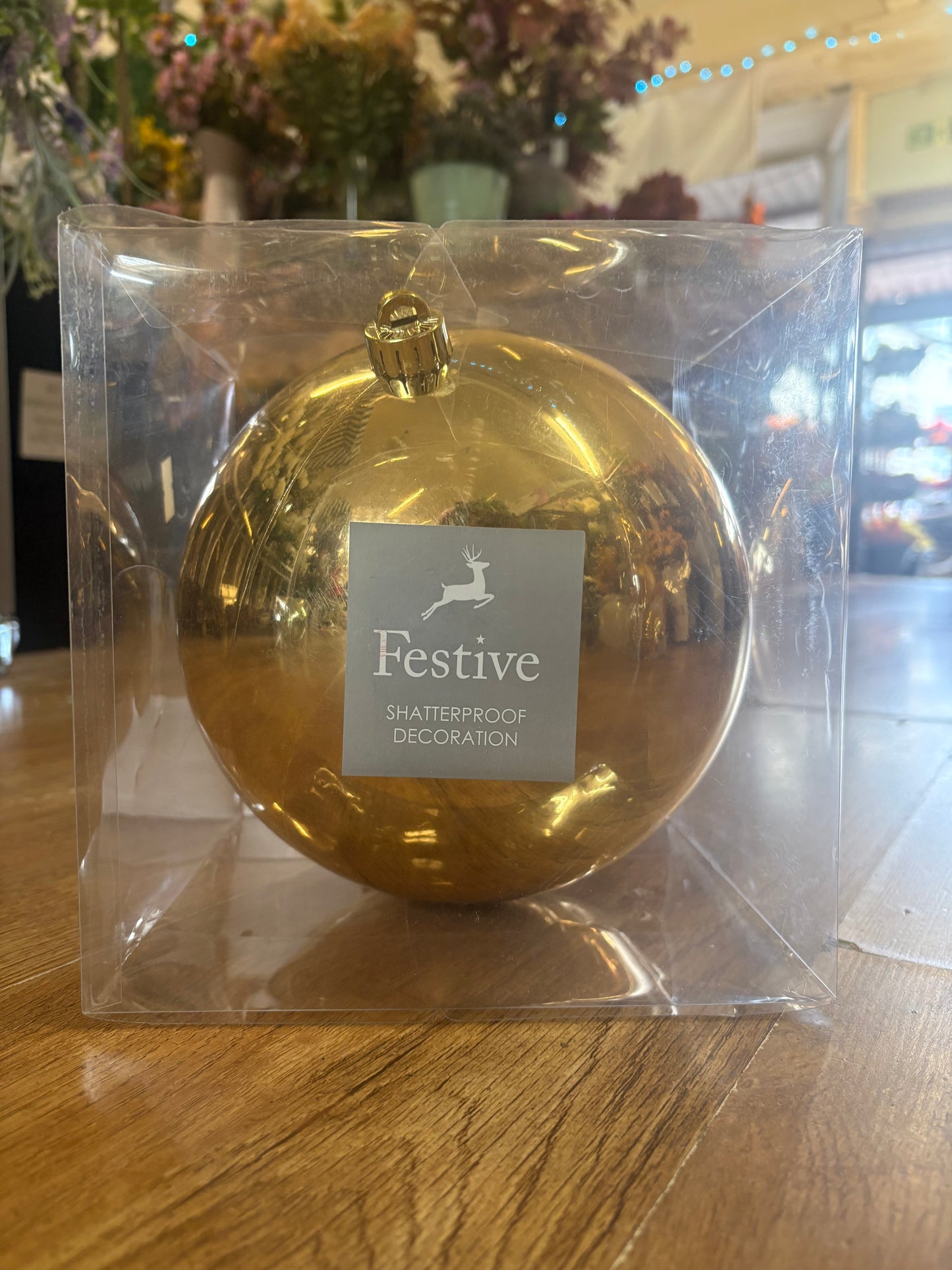 Large 20cm gold bauble