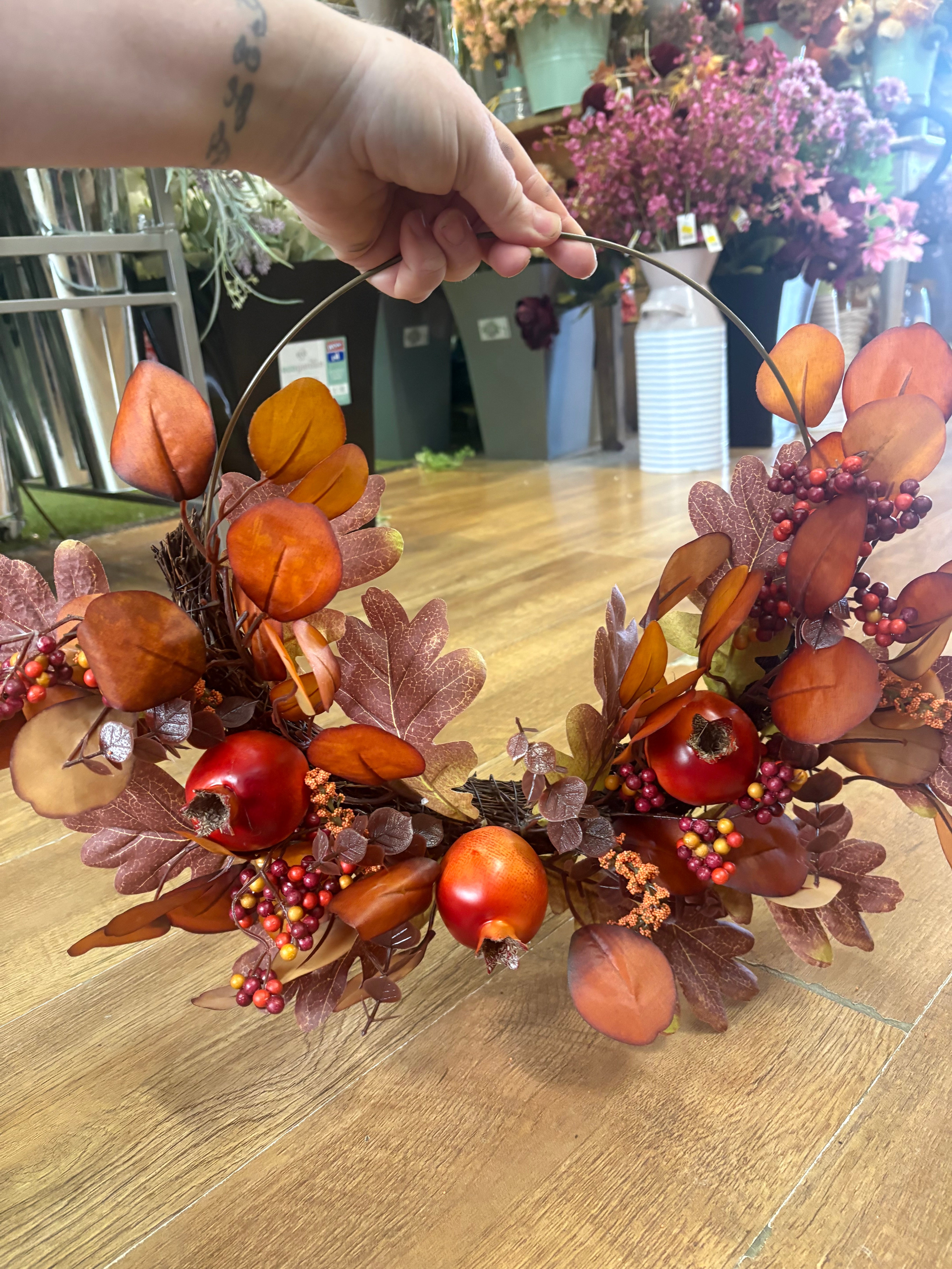 30cm autumn fruit wreath
