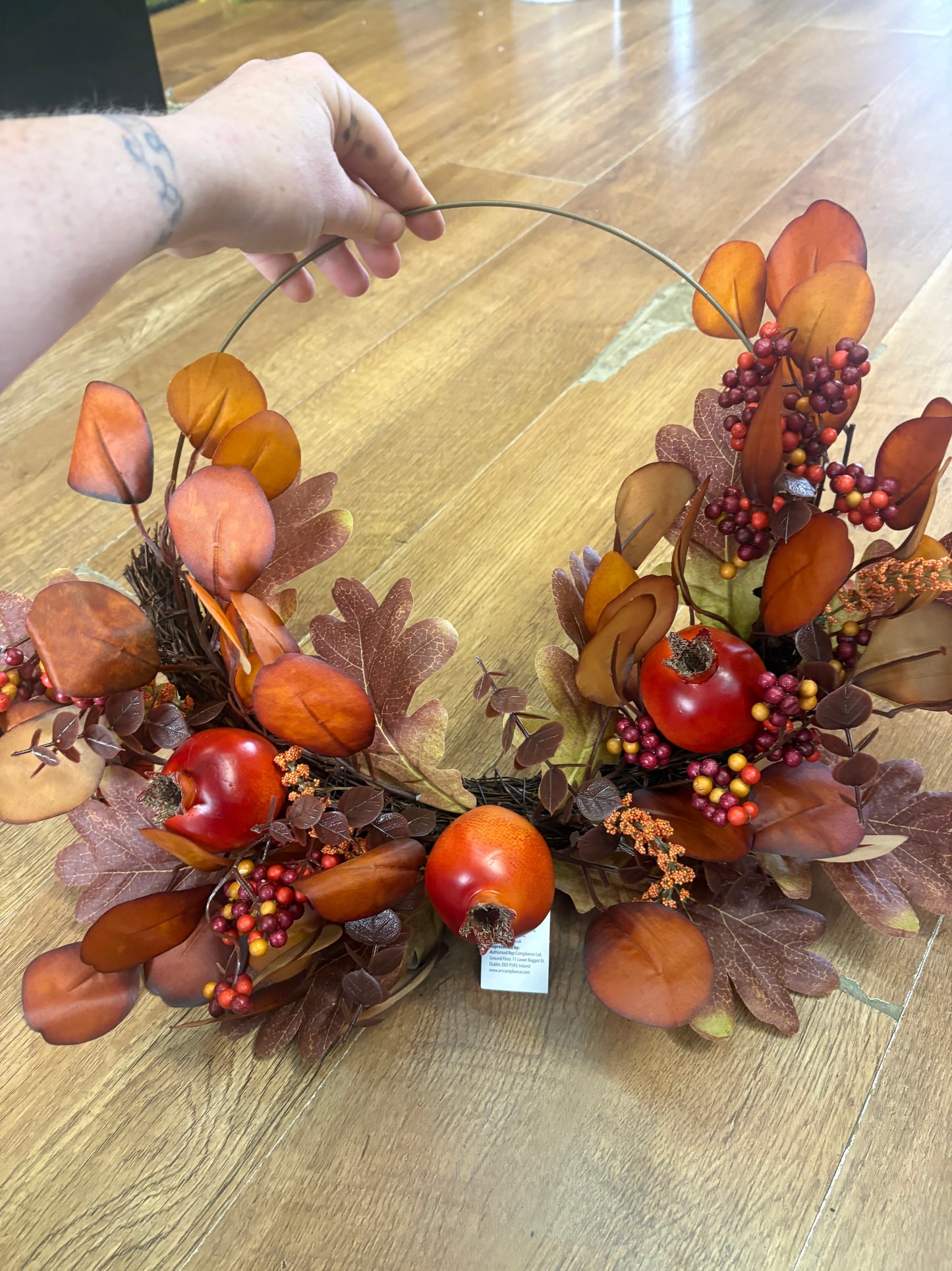 30cm autumn fruit wreath