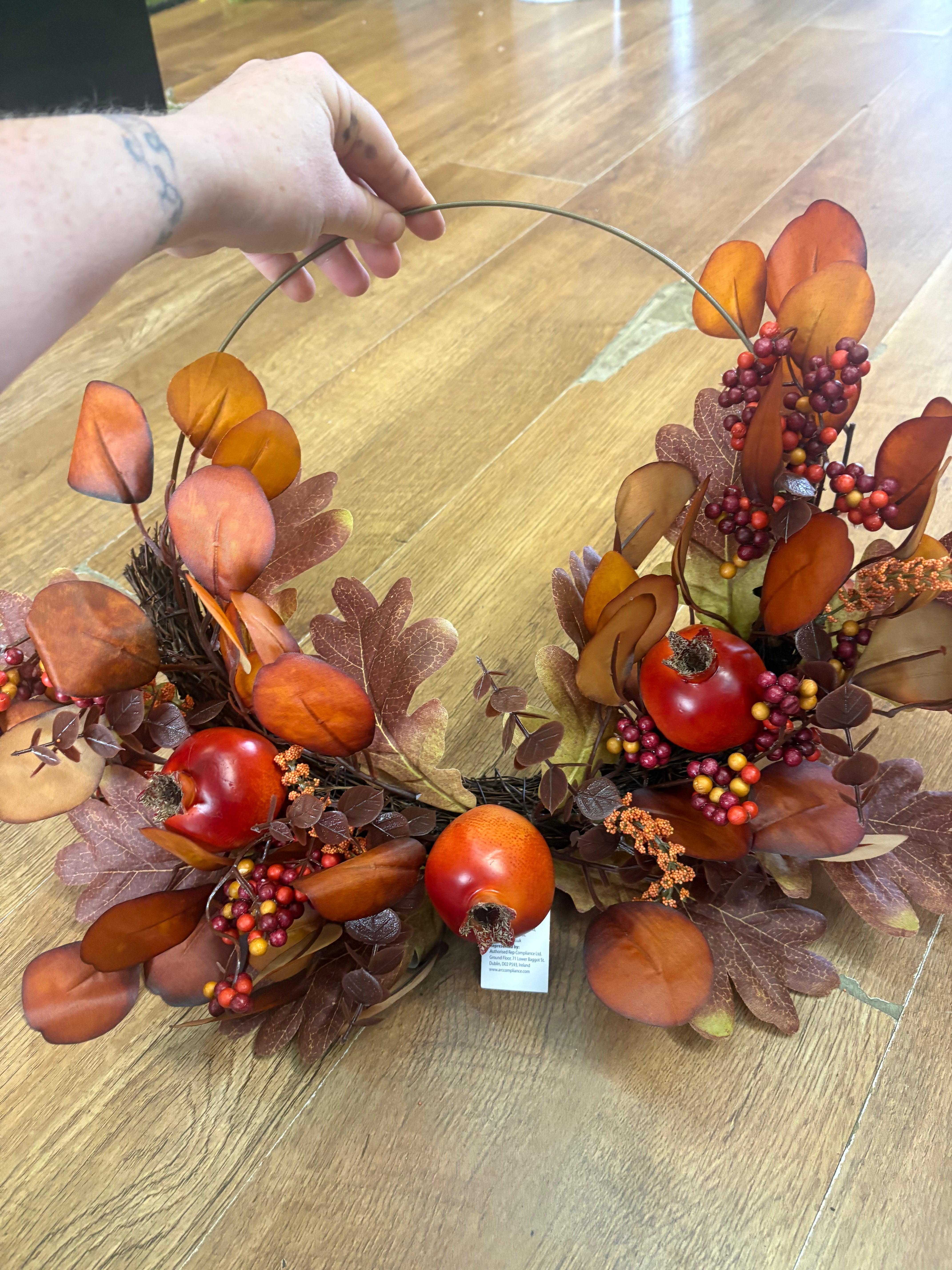 30cm autumn fruit wreath