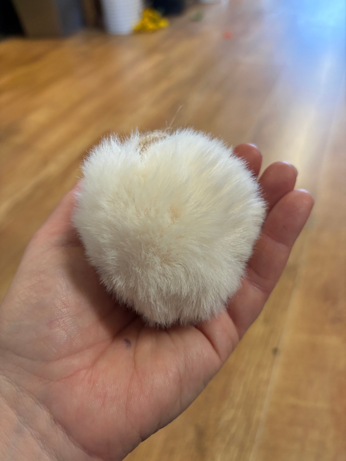 Small cream fluffy bauble