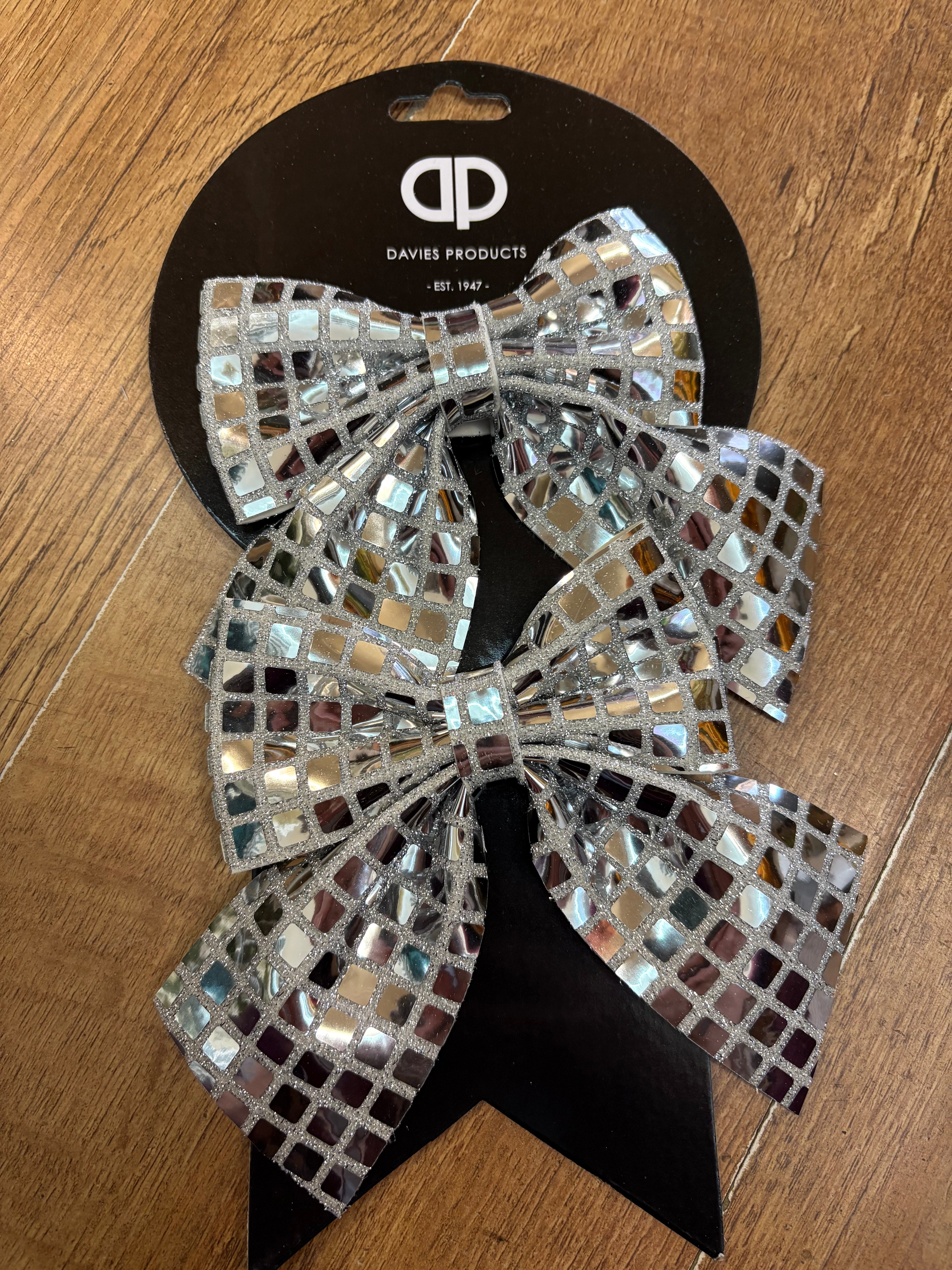 Pack of 2 disco ball tie on bows