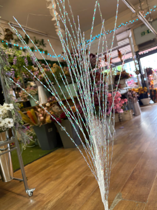 70cm Long stem ‘blue look’ twirly spray