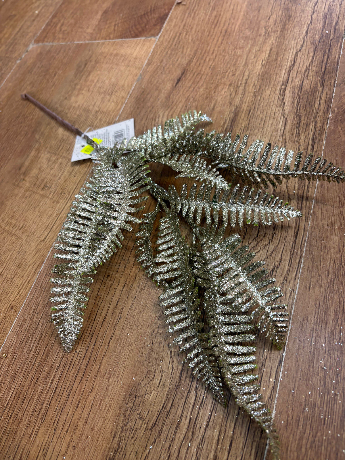 Champagne glittered fern