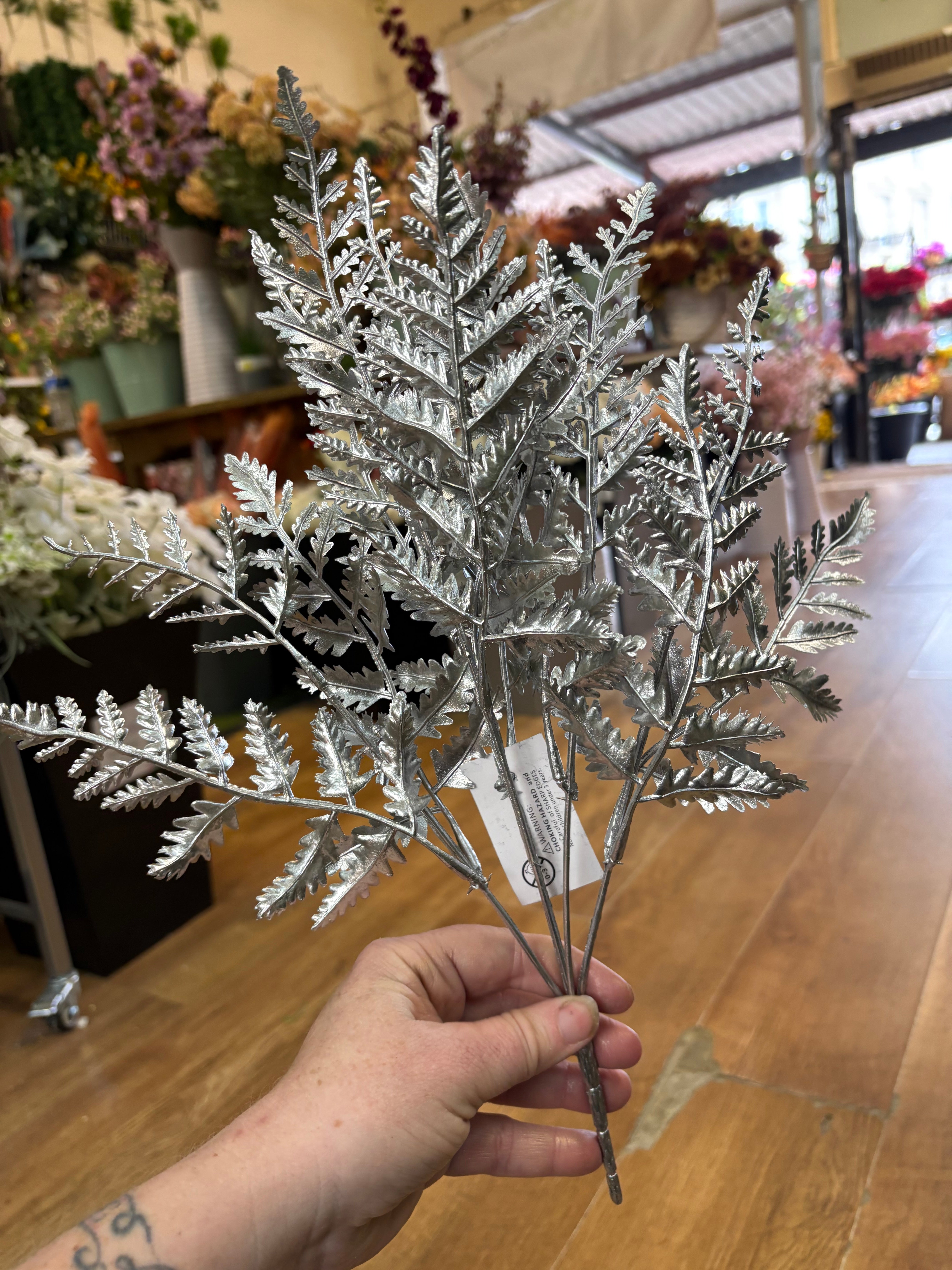 Metallic fern bunch - 3 colours available