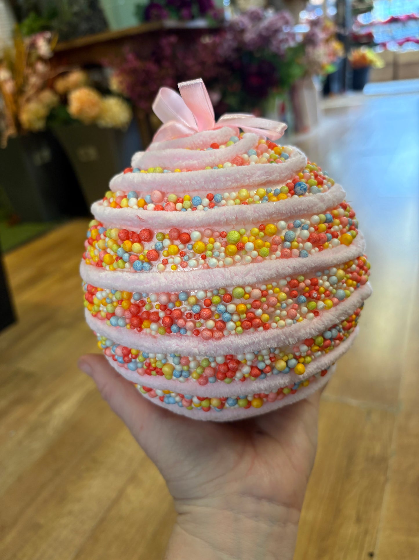 Large 18cm candy sprinkle bauble