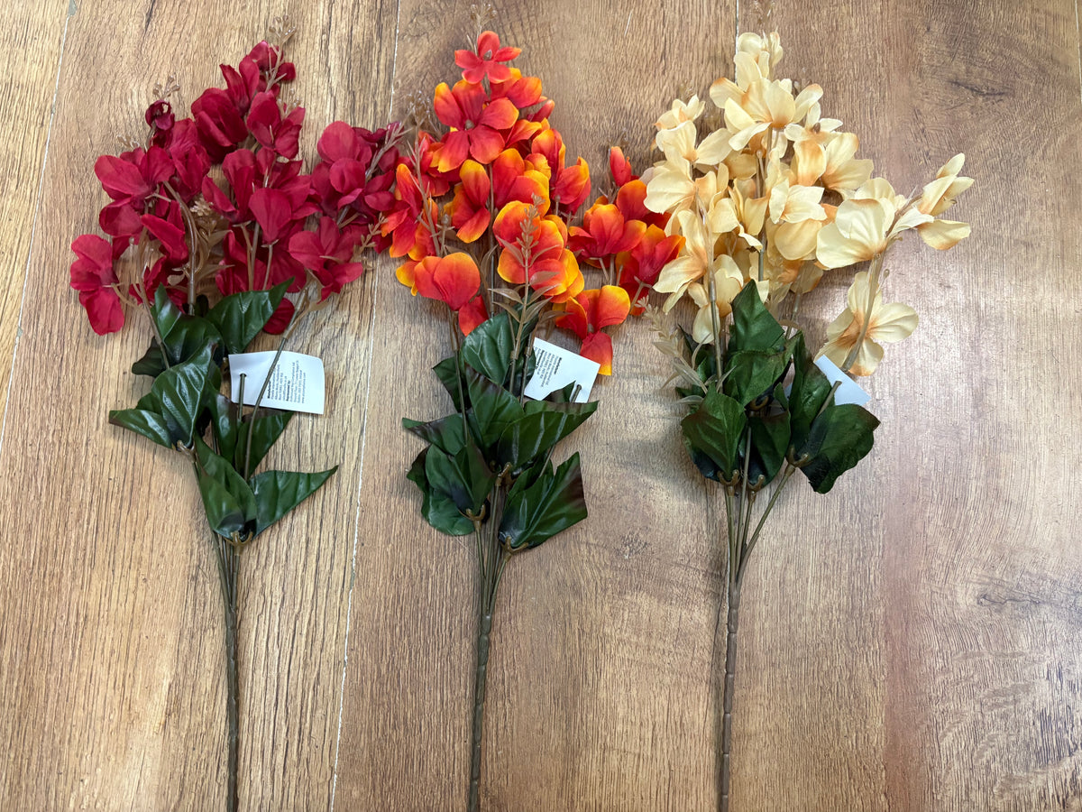 Autumn Floral bush - 3 colours available