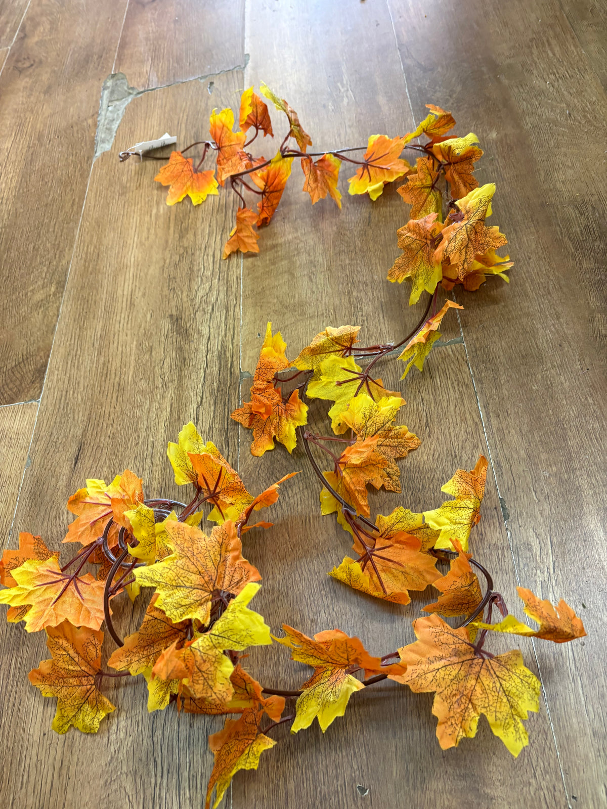 190cm yellow and orange maple garland