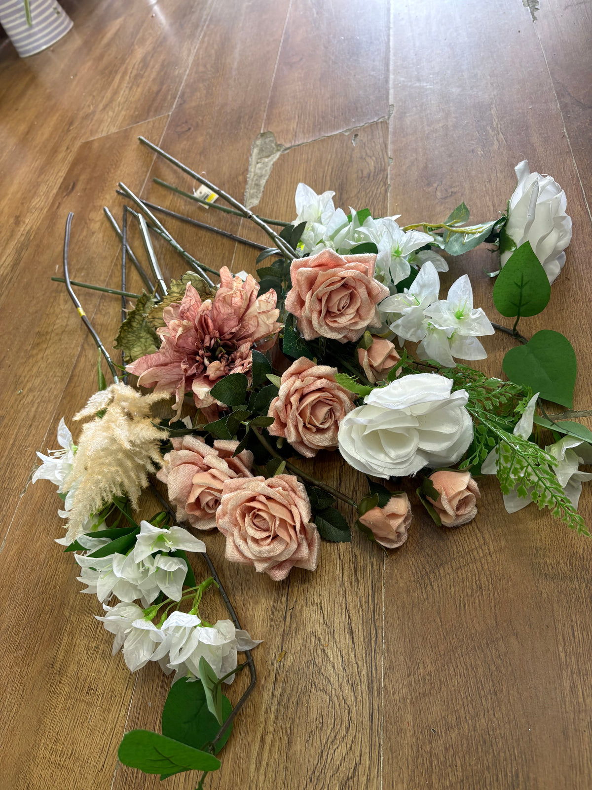 Long stem clearance pale pink and white