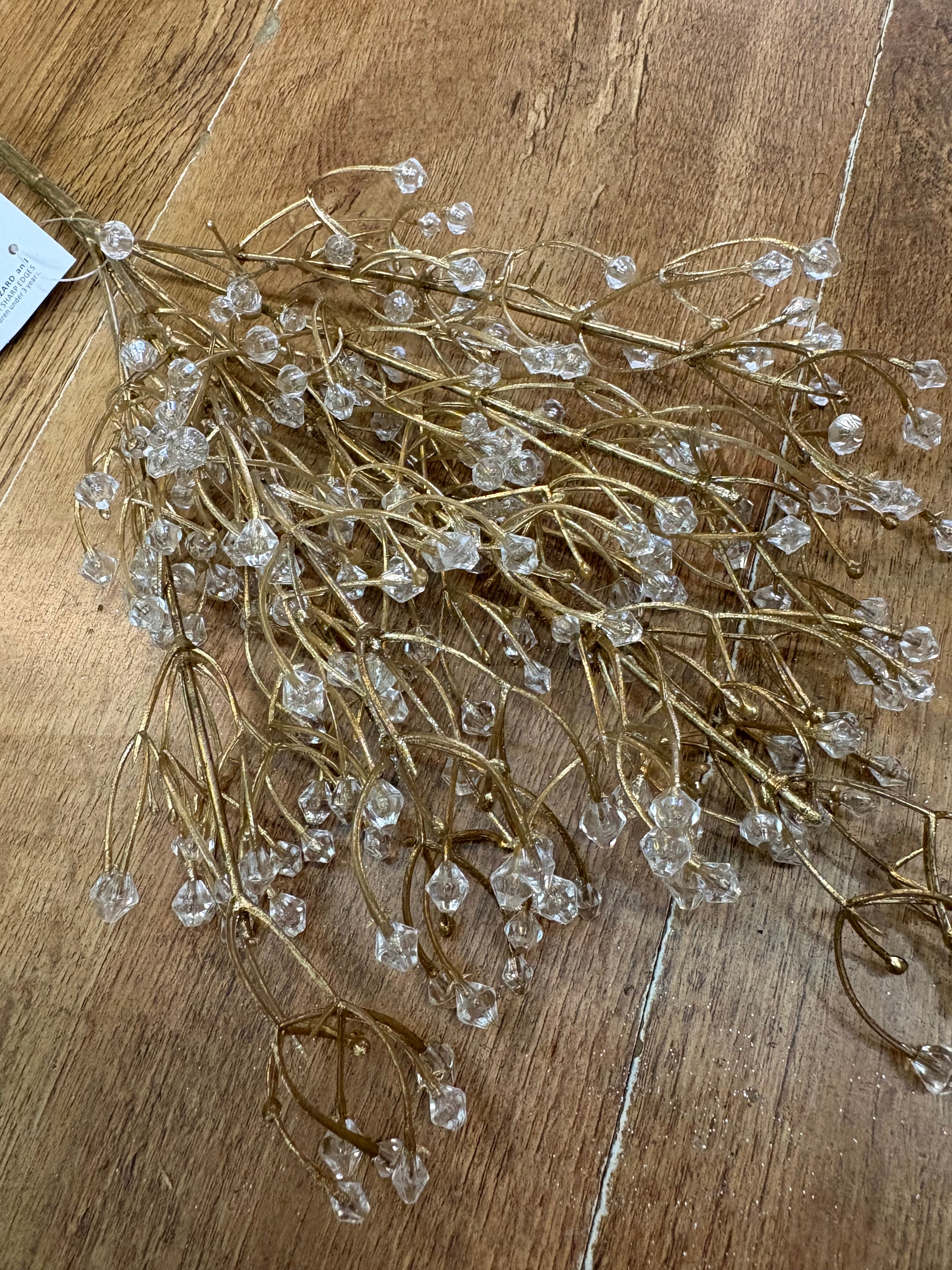 Gold crystal ice bunch