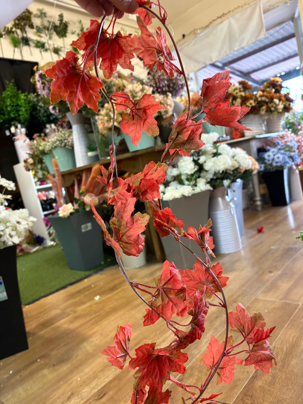 190cm orange and brown tints maple garland
