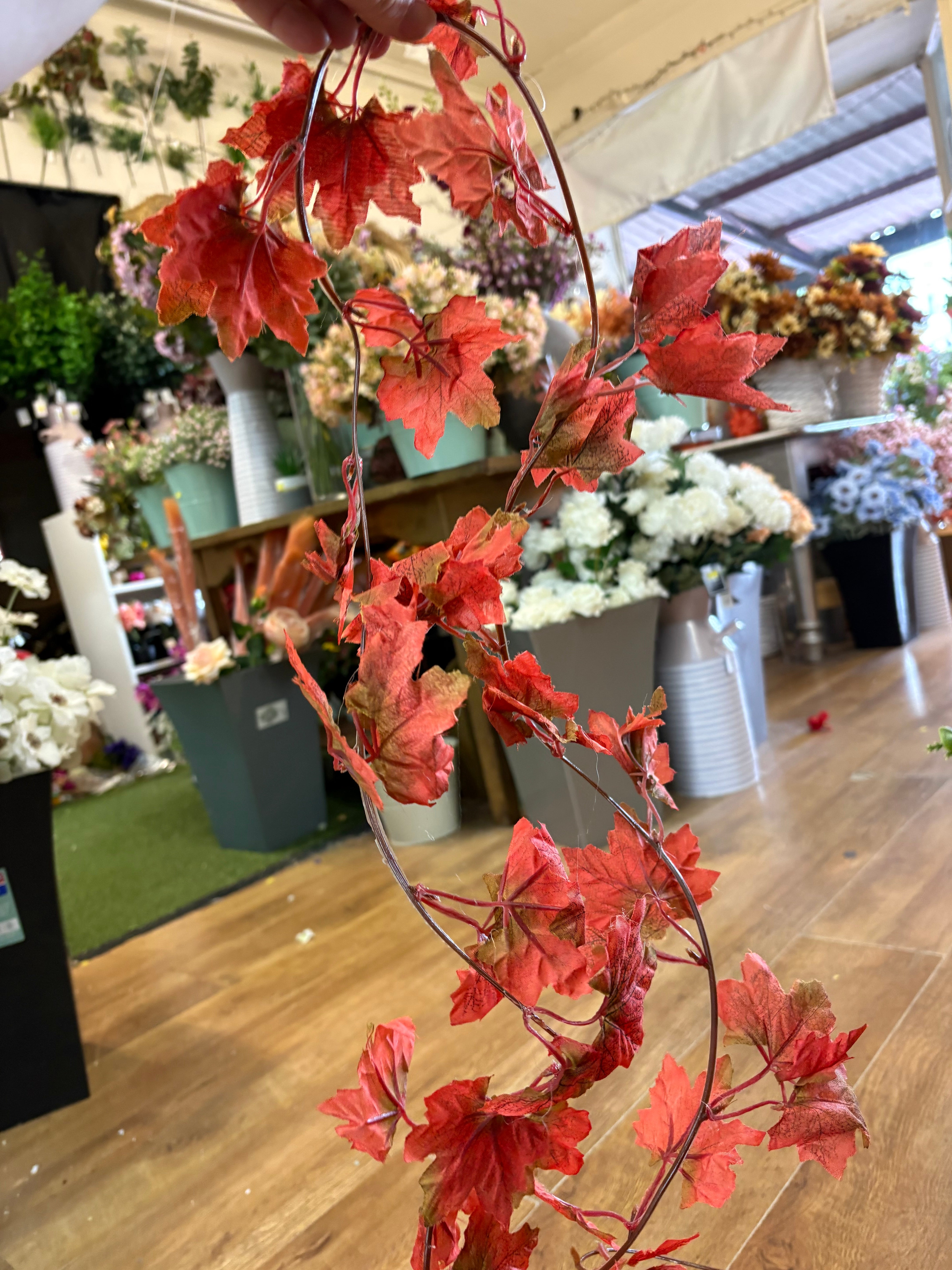 190cm orange and brown tints maple garland