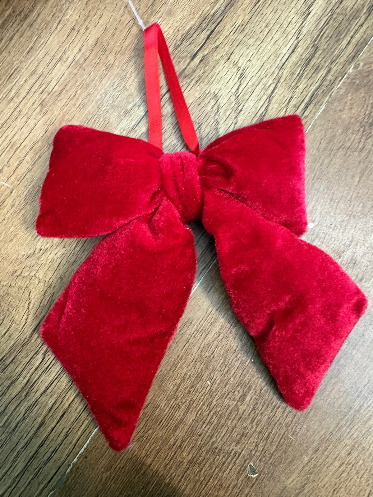 13x16cm hanging red velvet bow