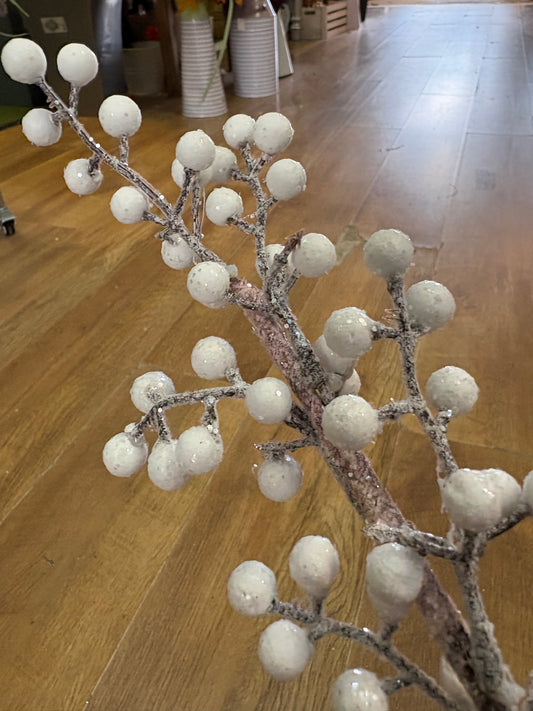 Frosted white berry pick