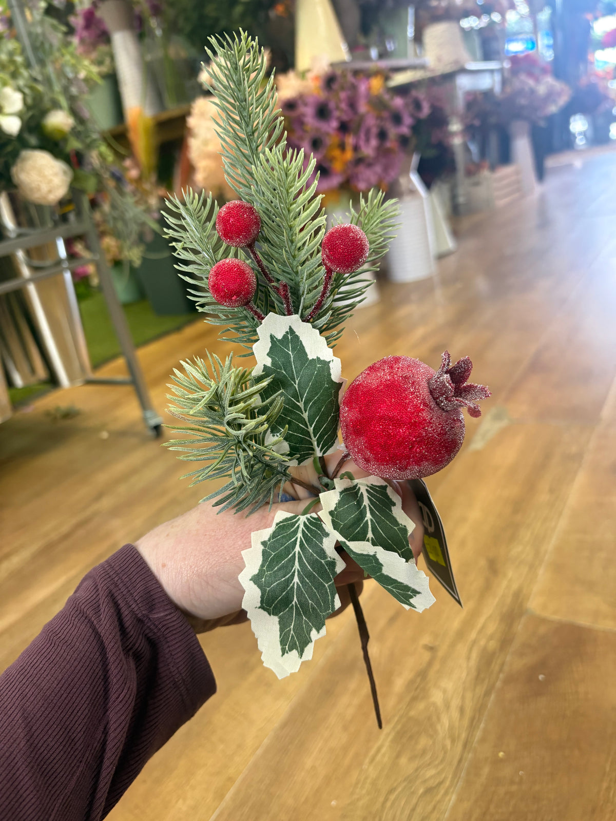 Frosted pomegranate and berry pick