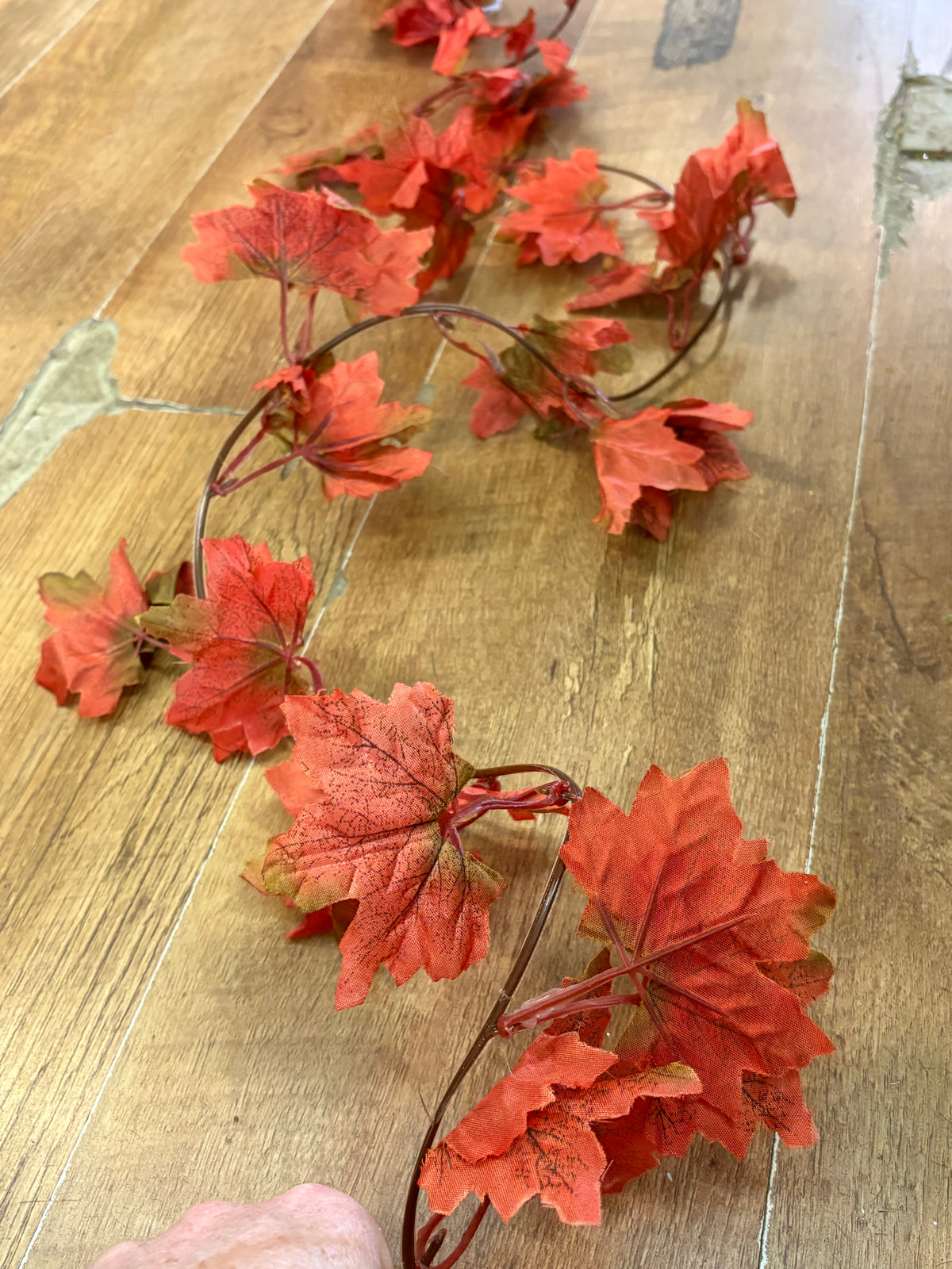 190cm orange and brown tints maple garland
