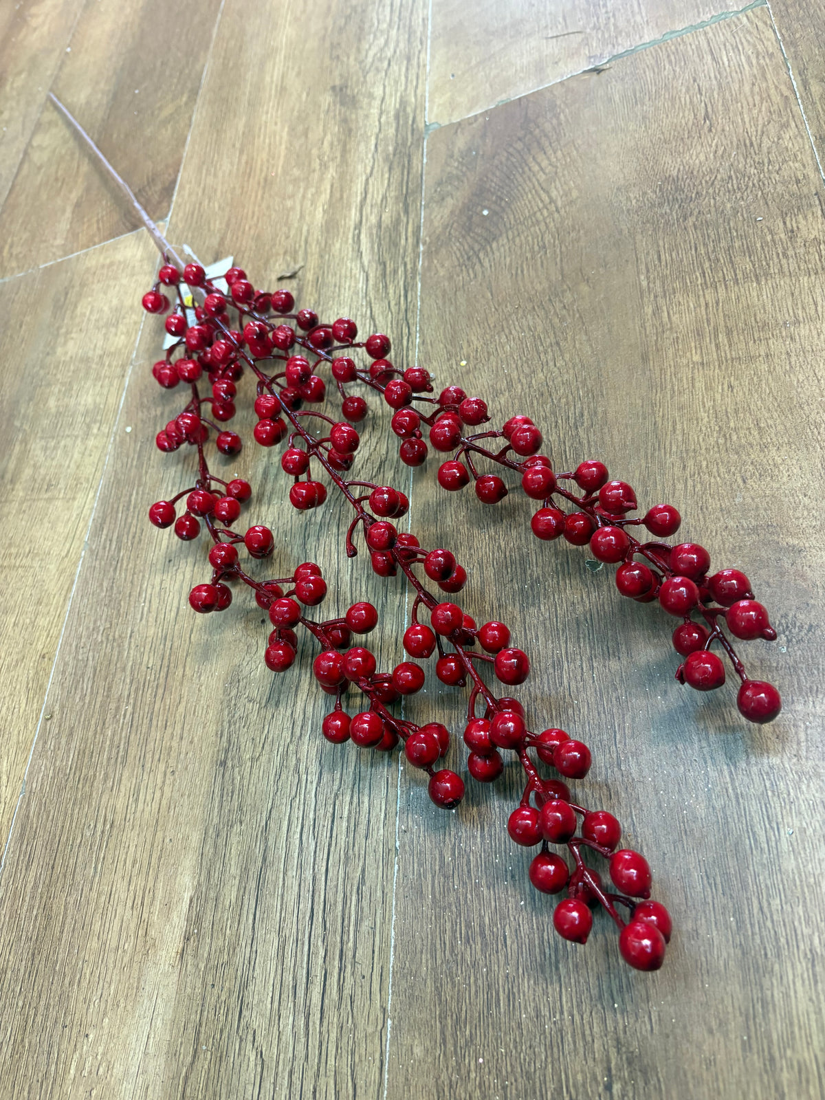 85cm tall triple red berry branch