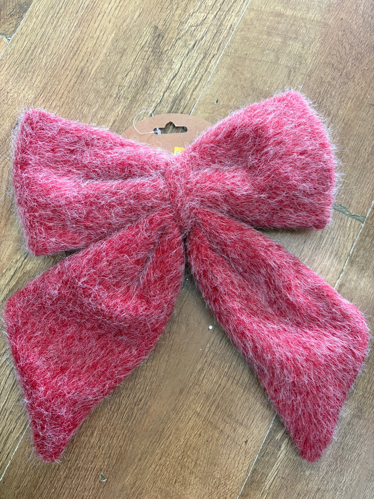 Medium red fleece Christmas bow