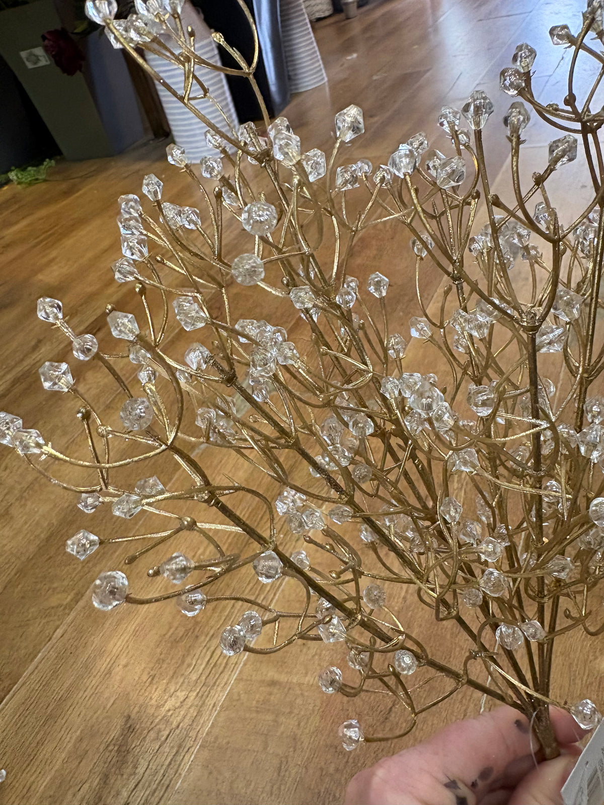 Gold crystal ice bunch