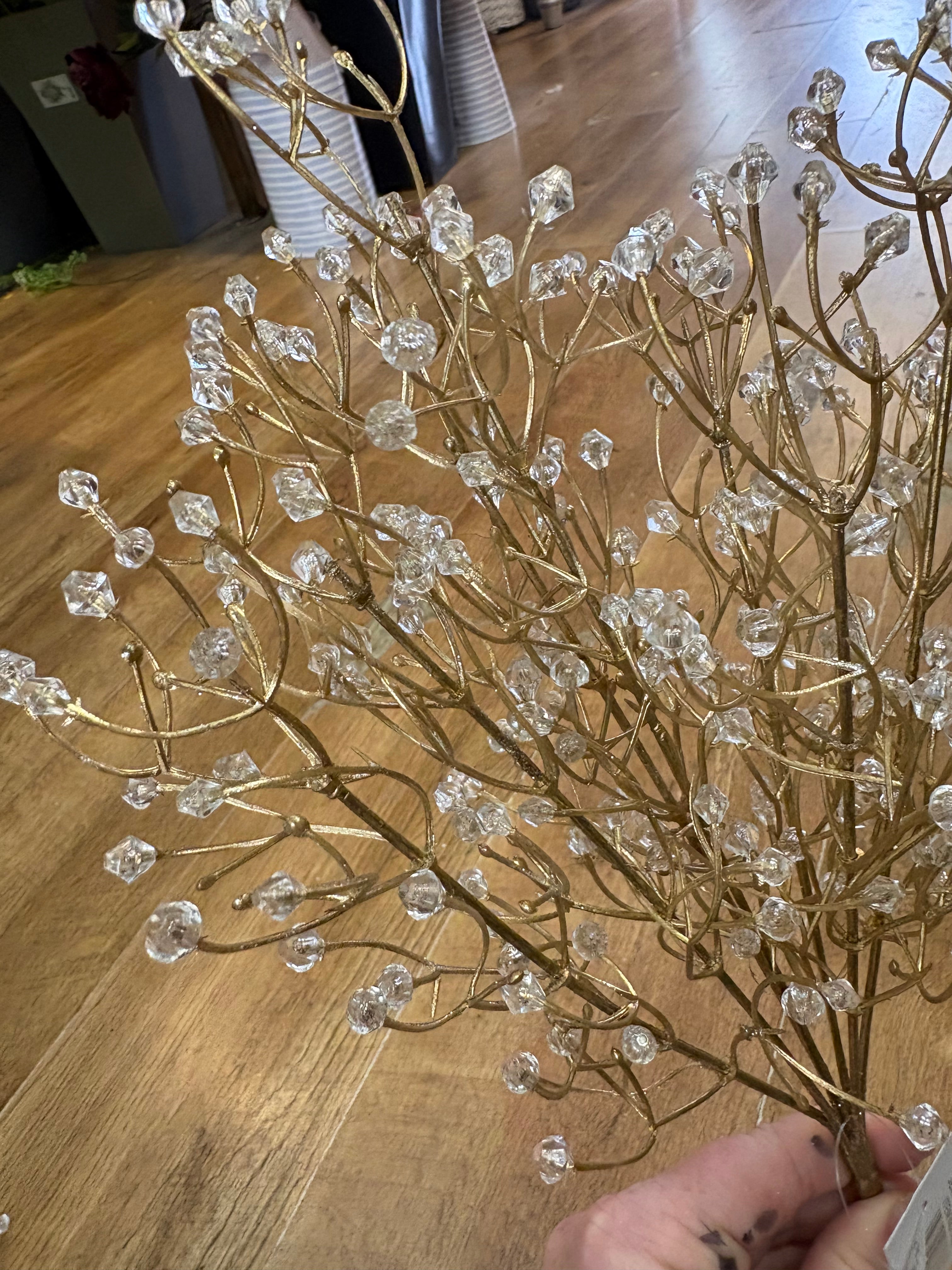 Gold crystal ice bunch