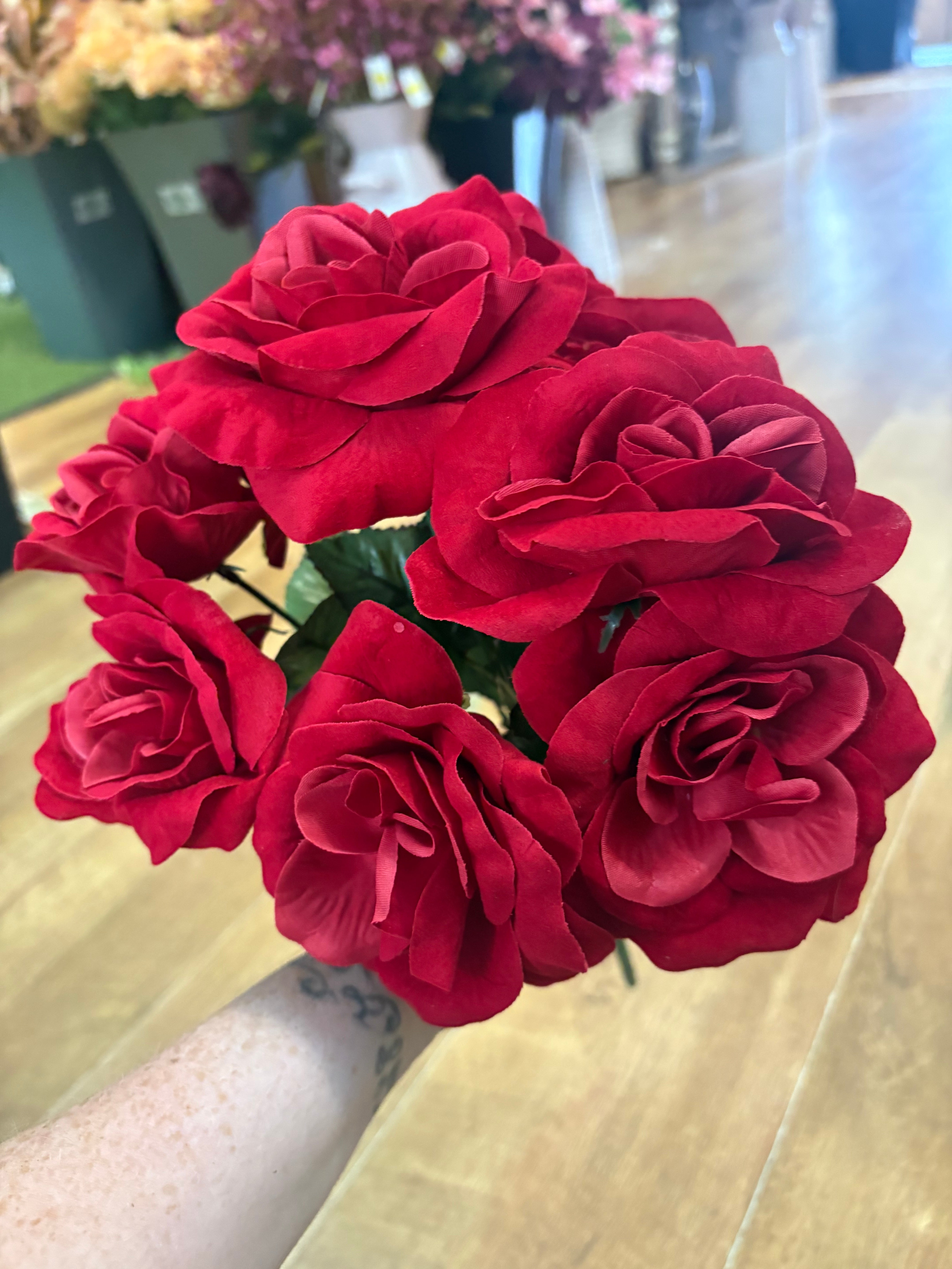 Red velvet rose bouquet