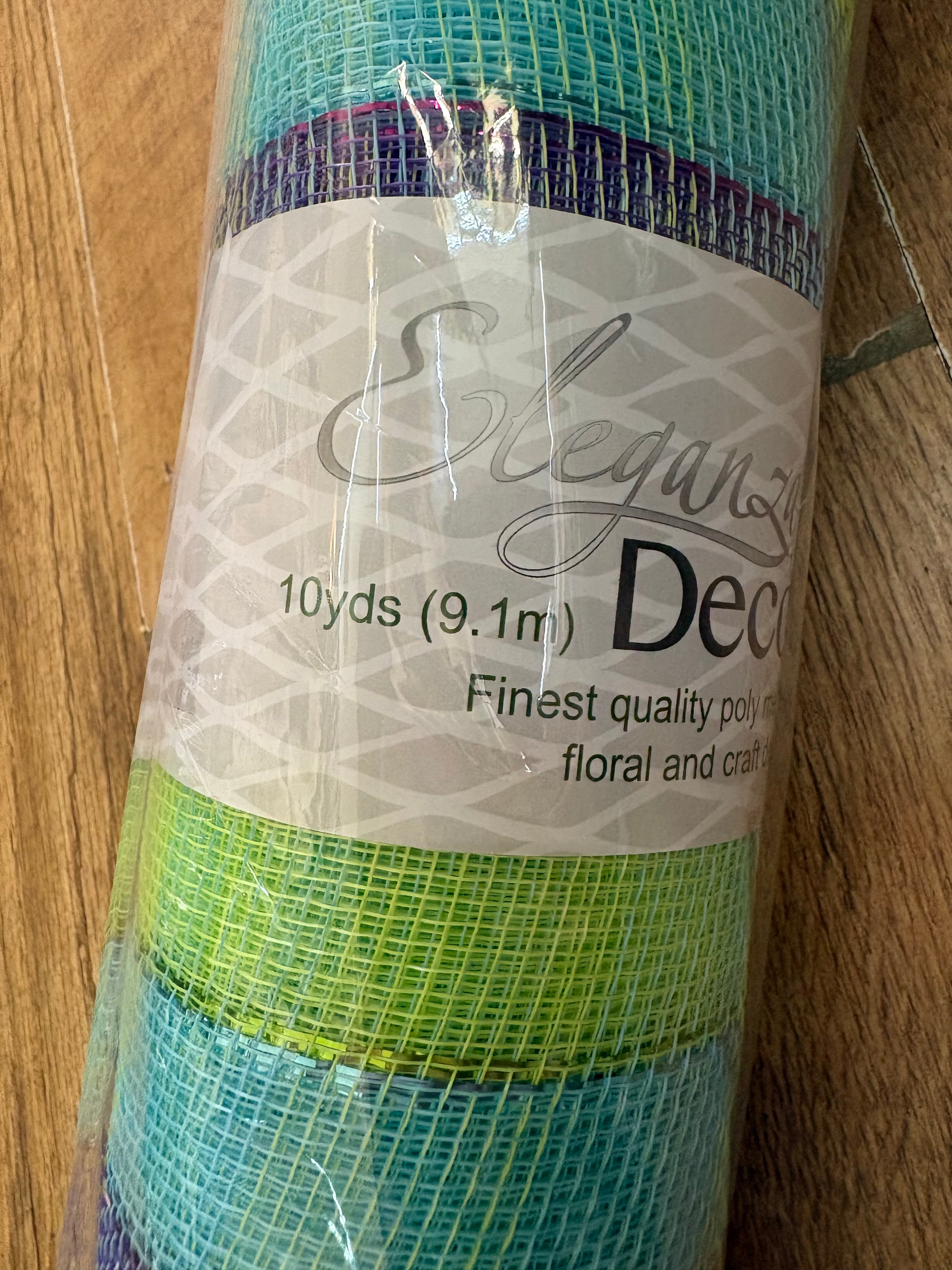 53cm x 9.1m (10 yrds) colourful deco mesh