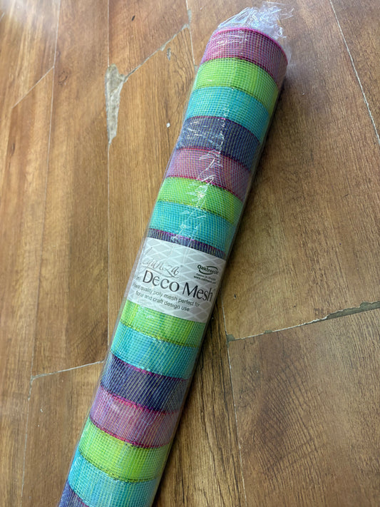 53cm x 9.1m (10 yrds) colourful deco mesh