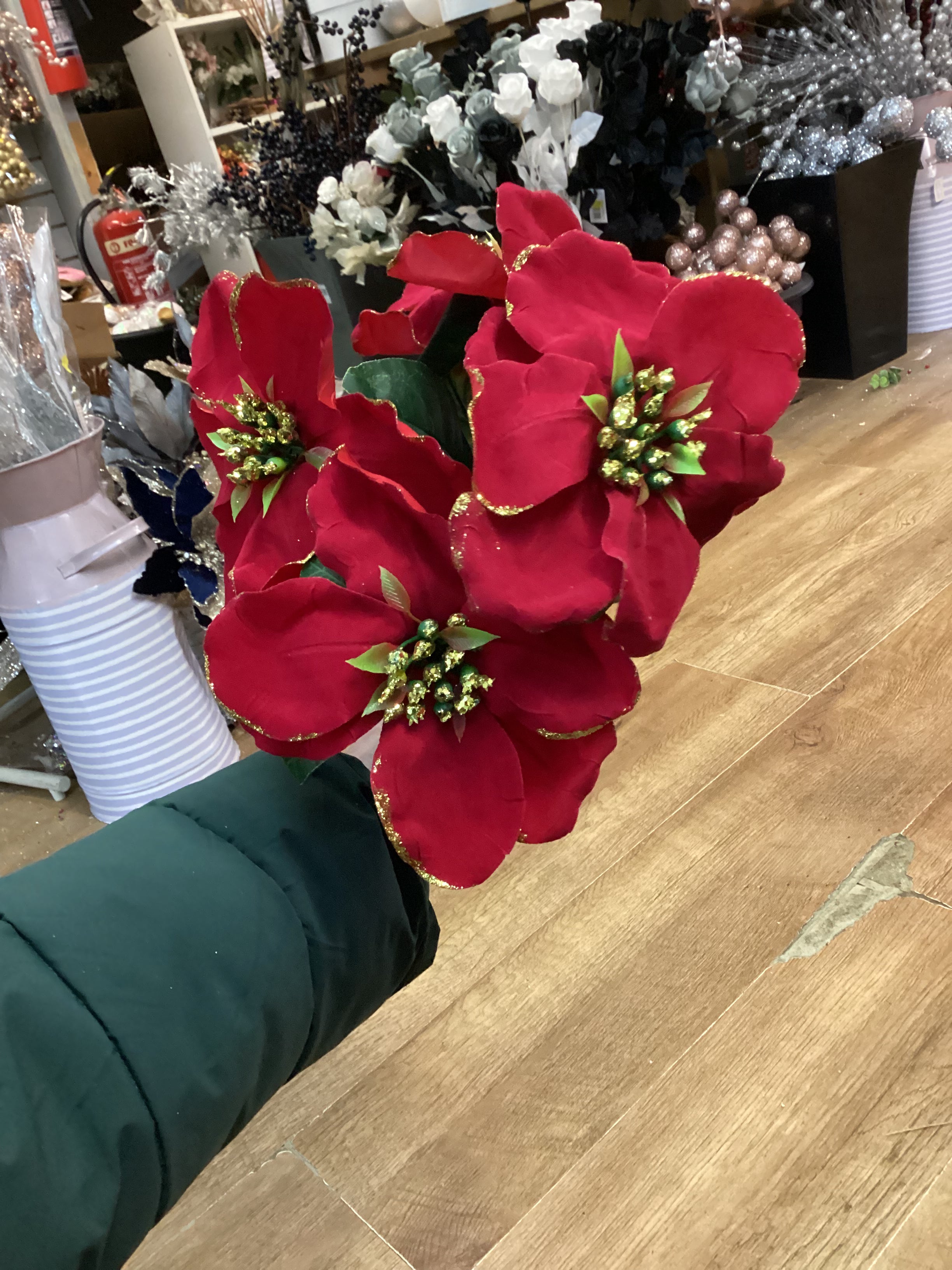 Large red and gold magnolia bunch