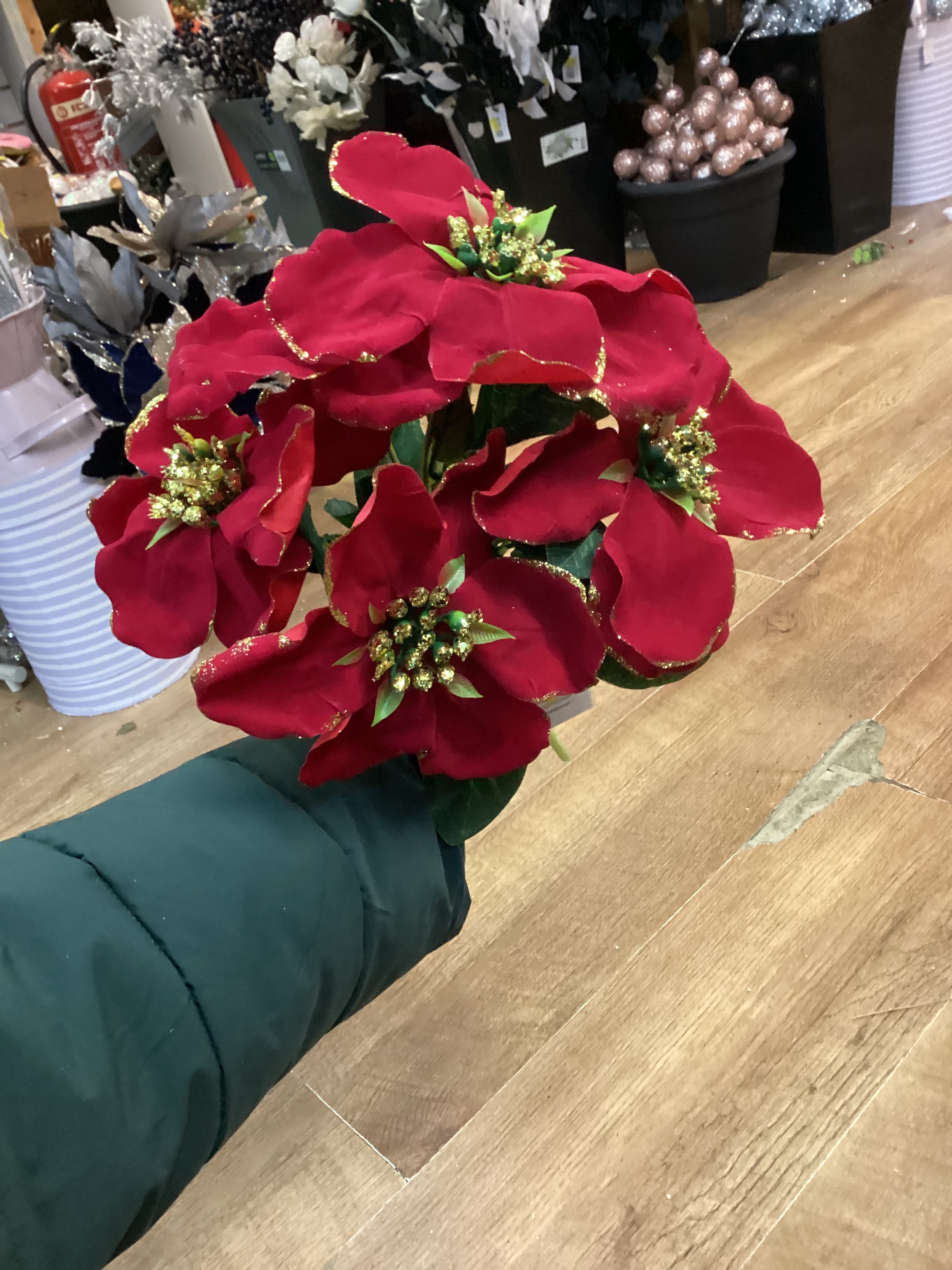 Large red and gold magnolia bunch