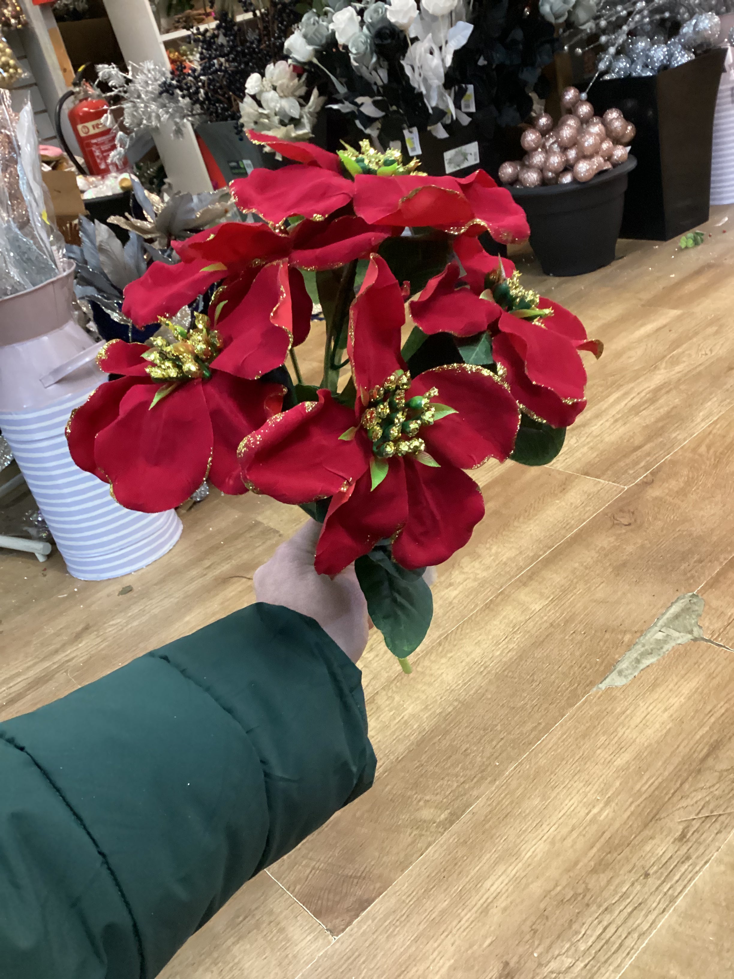Large red and gold magnolia bunch