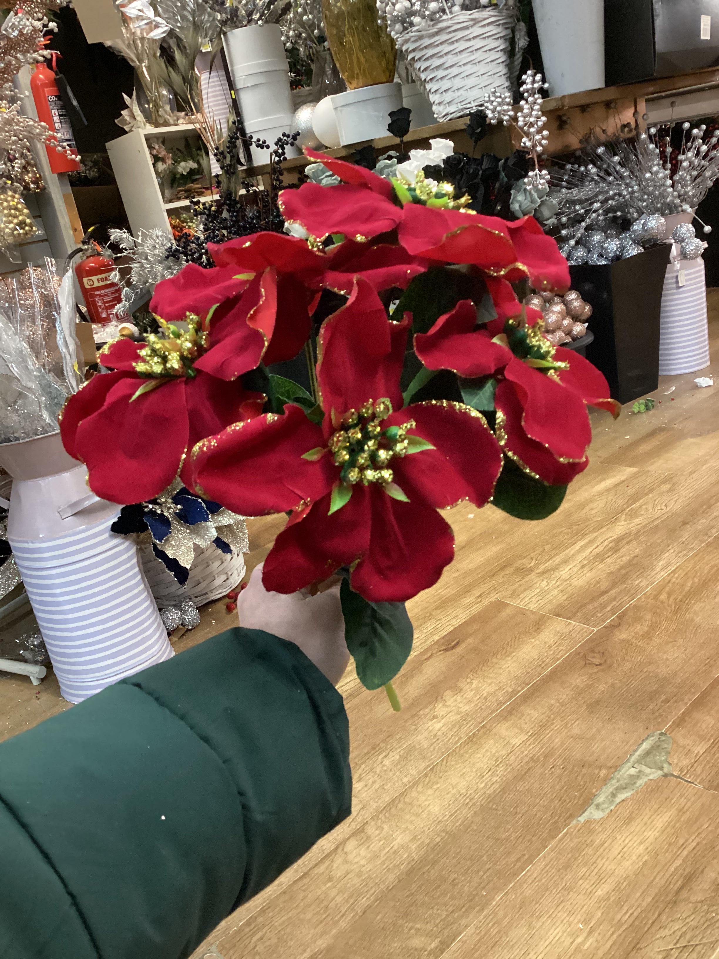 Large red and gold magnolia bunch