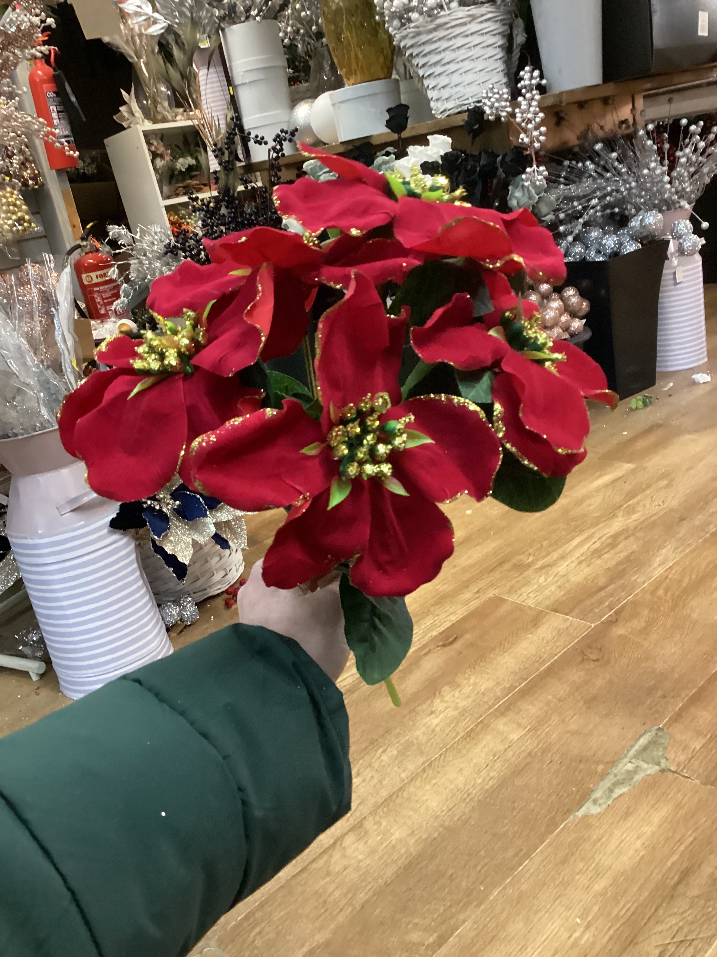 Large red and gold magnolia bunch