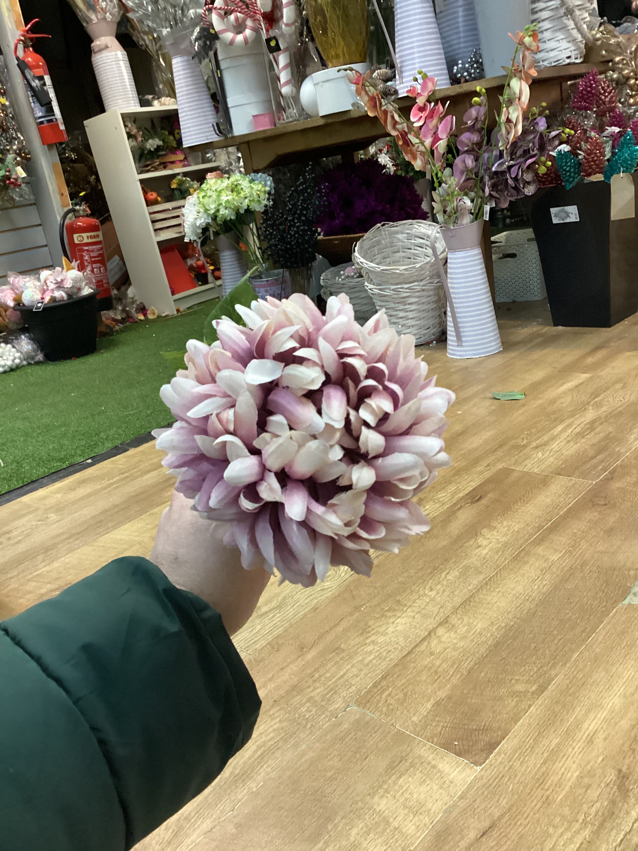 Medium length Heather Pom Pom
