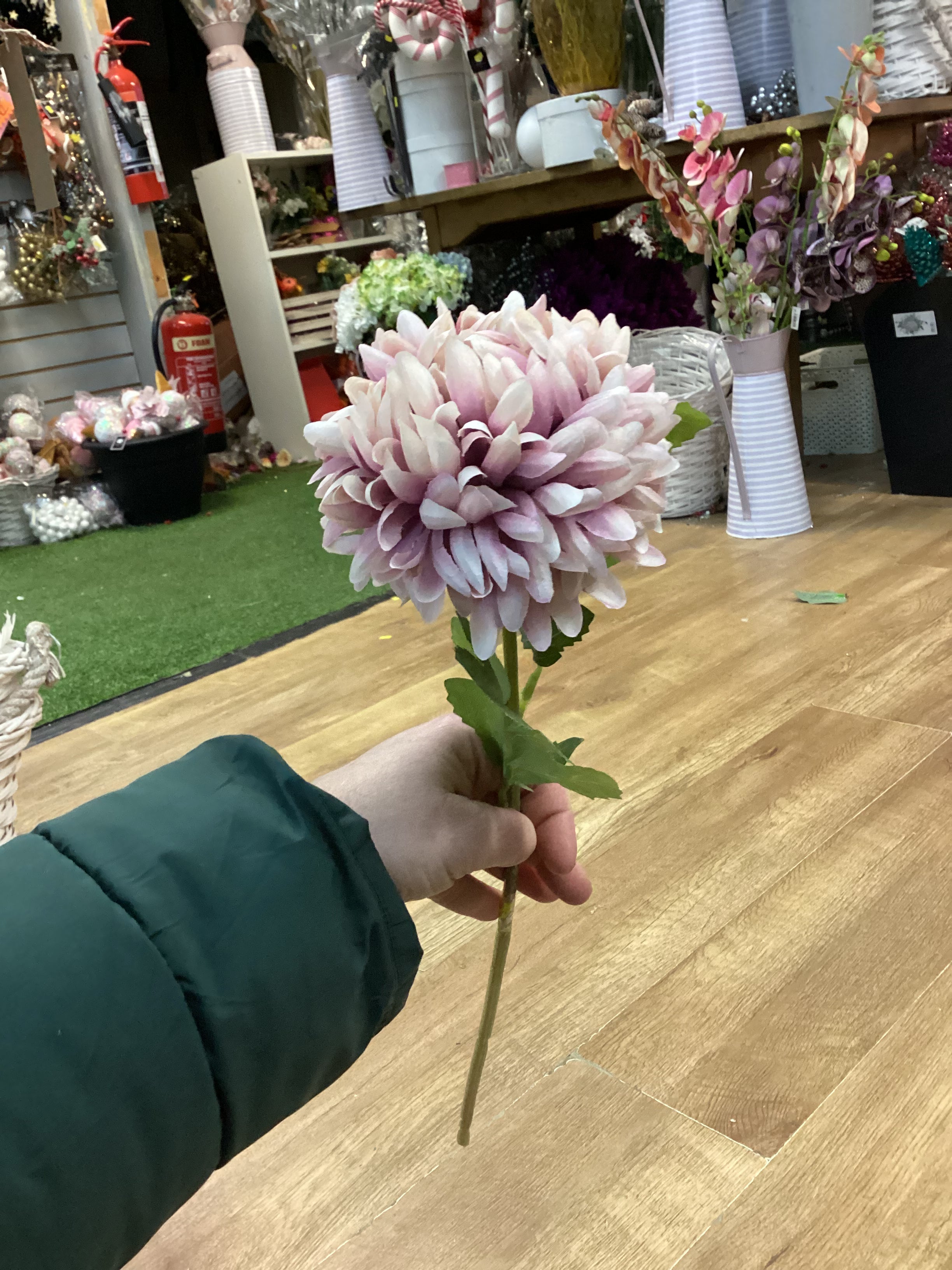Medium length Heather Pom Pom