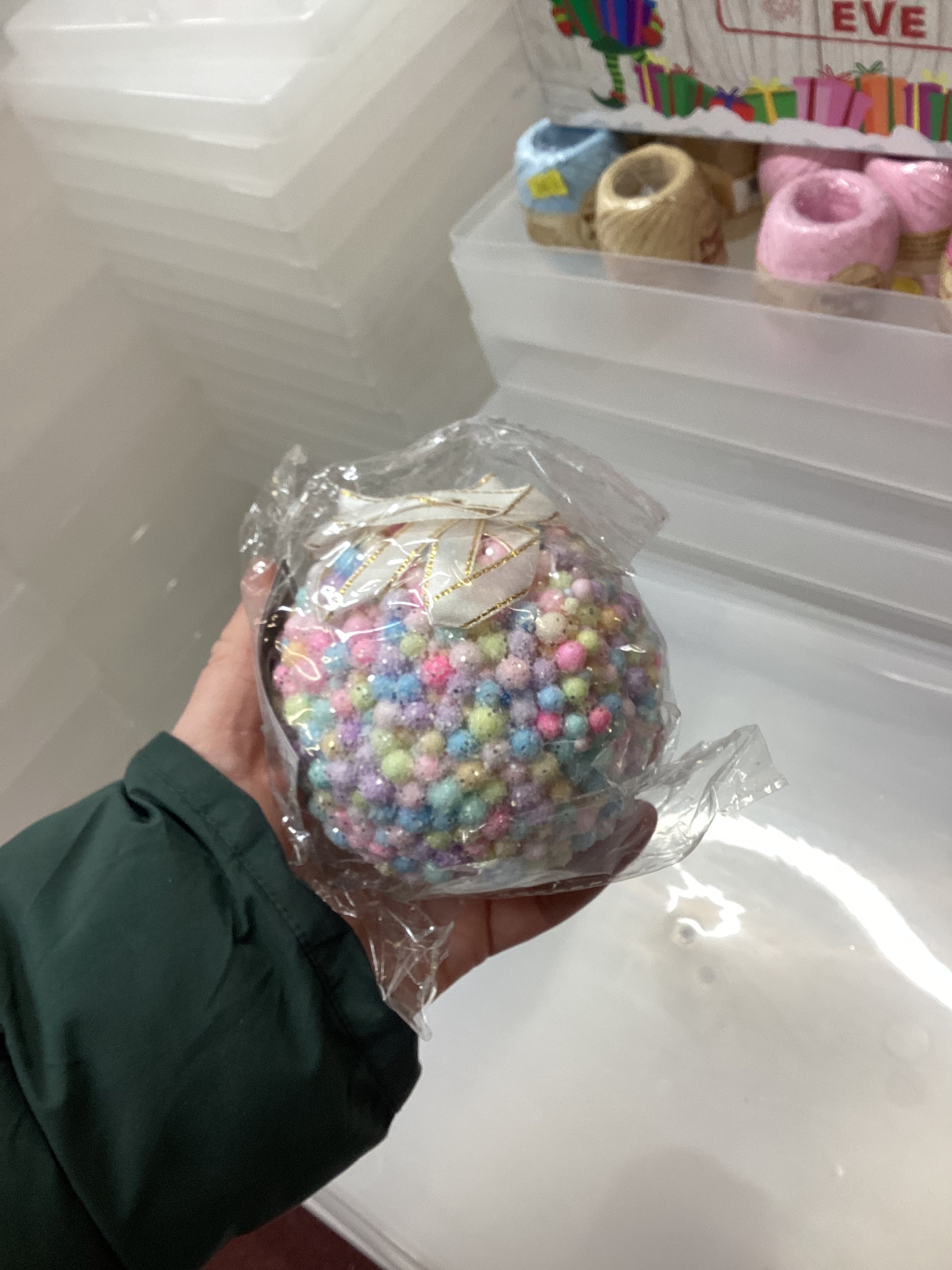 Pastel sprinkled bauble