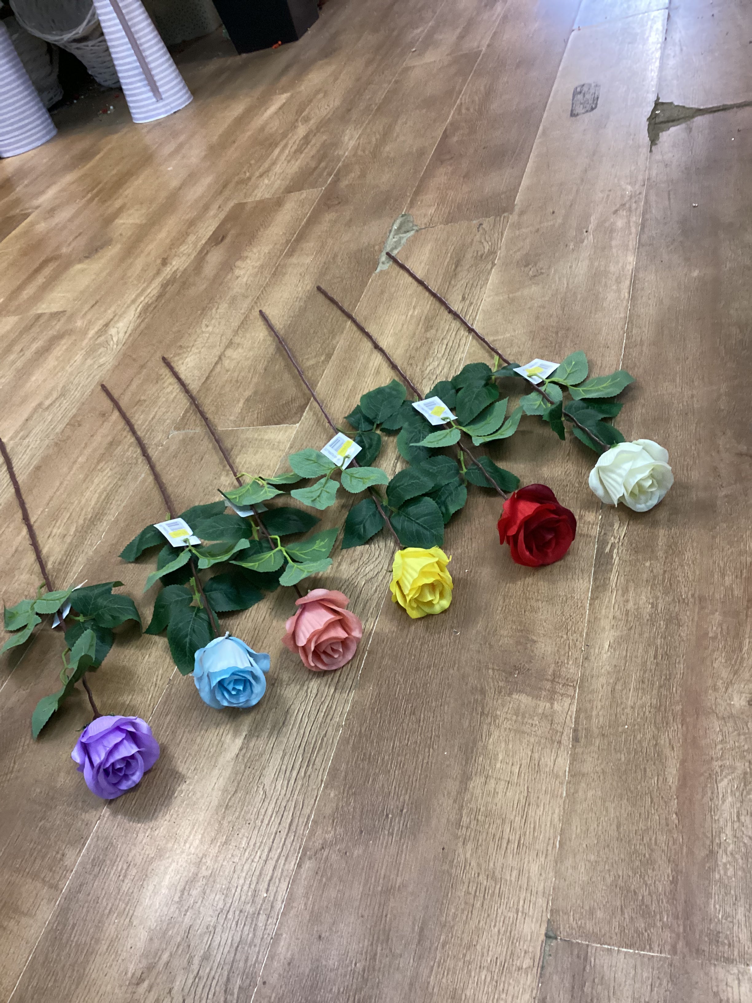 Long stem single rose - 6 colours available