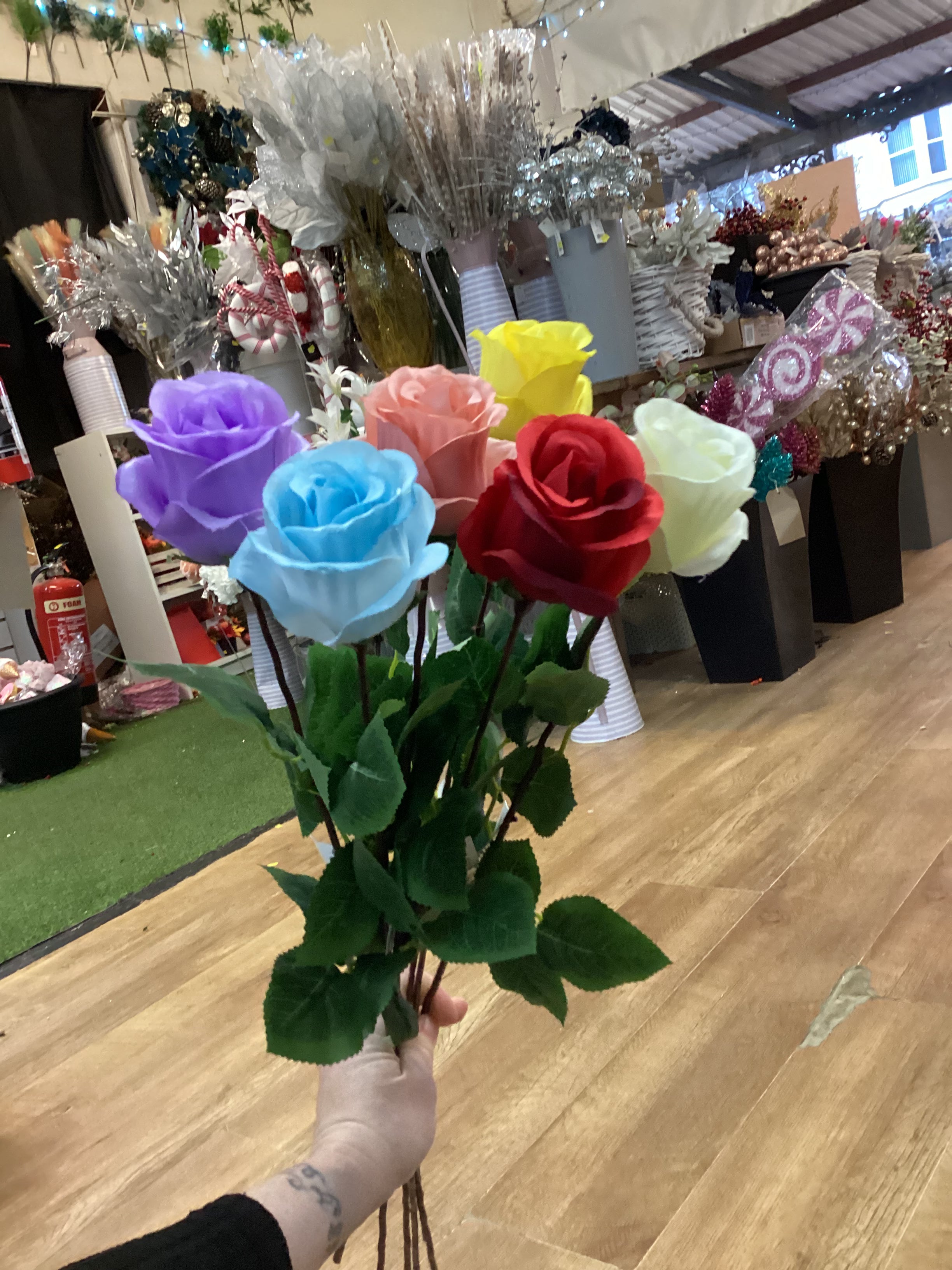 Long stem single rose - 6 colours available