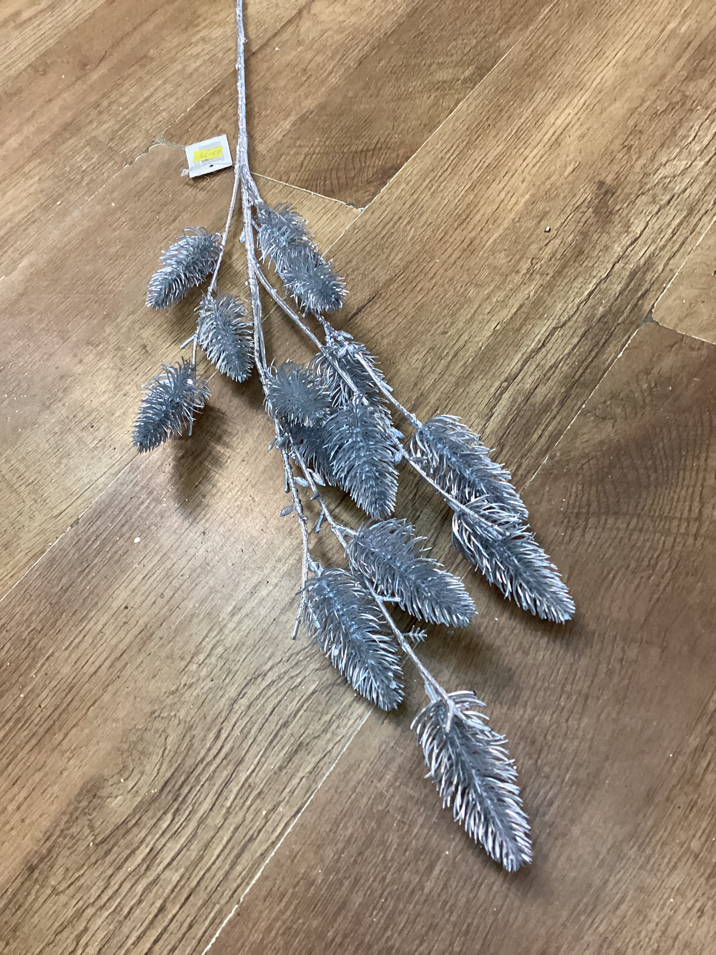 Long stem metallic thistle spray - 2 colours available