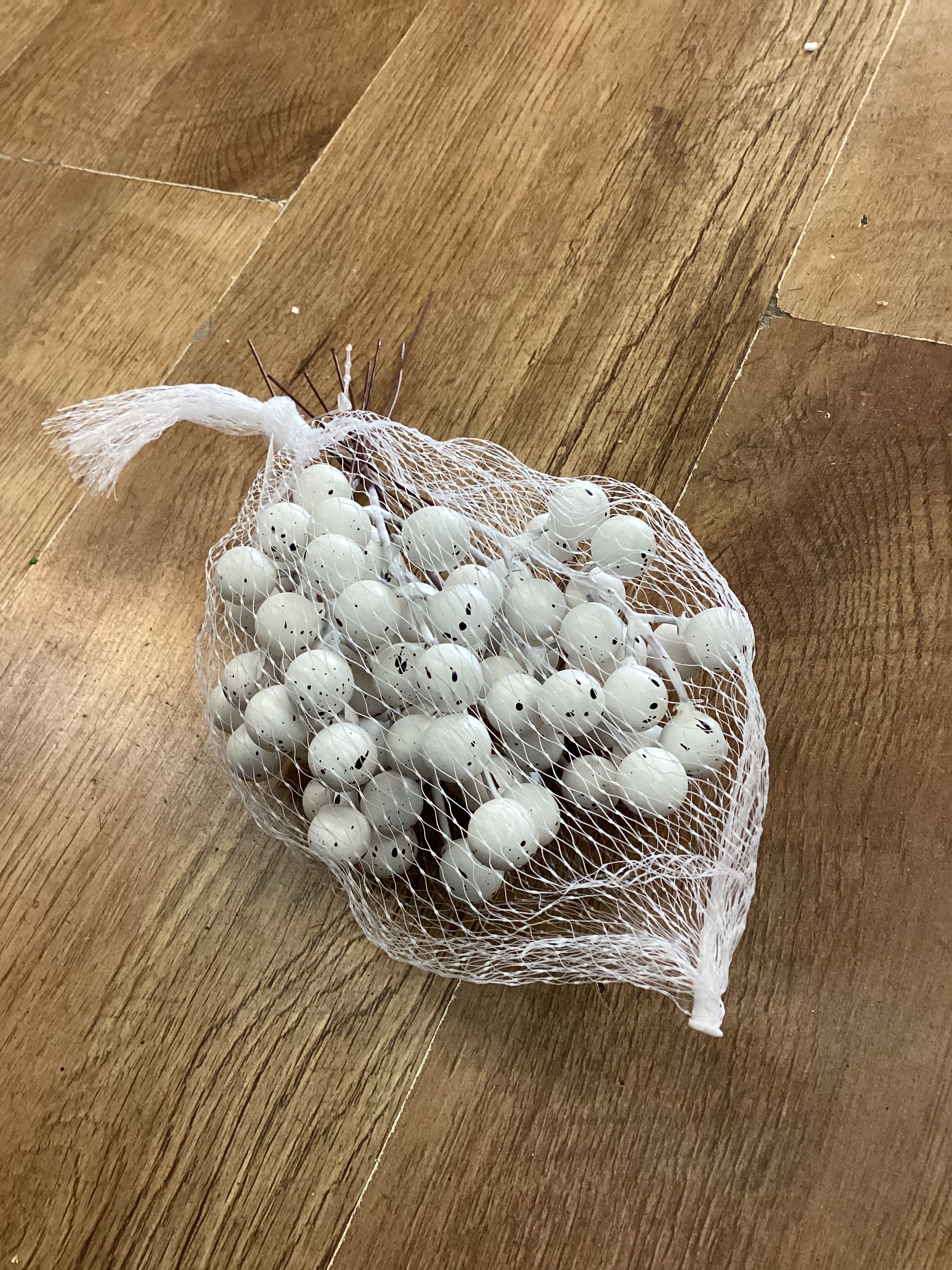 12 white speckled egg picks