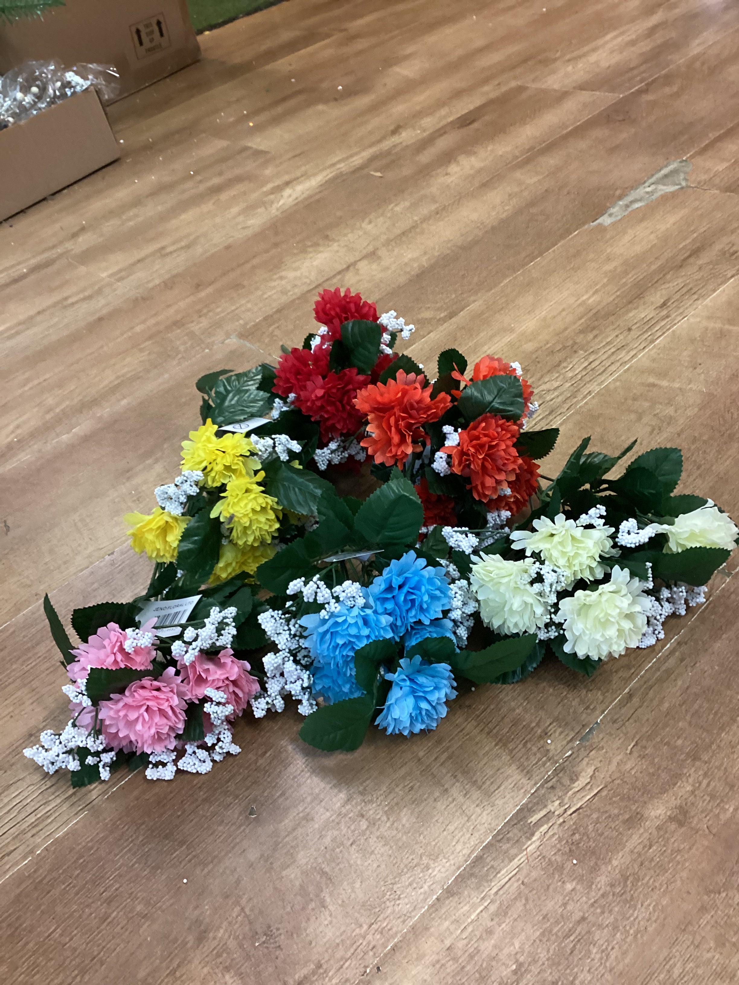Carnation and gypsophila bunch - 6 colours available