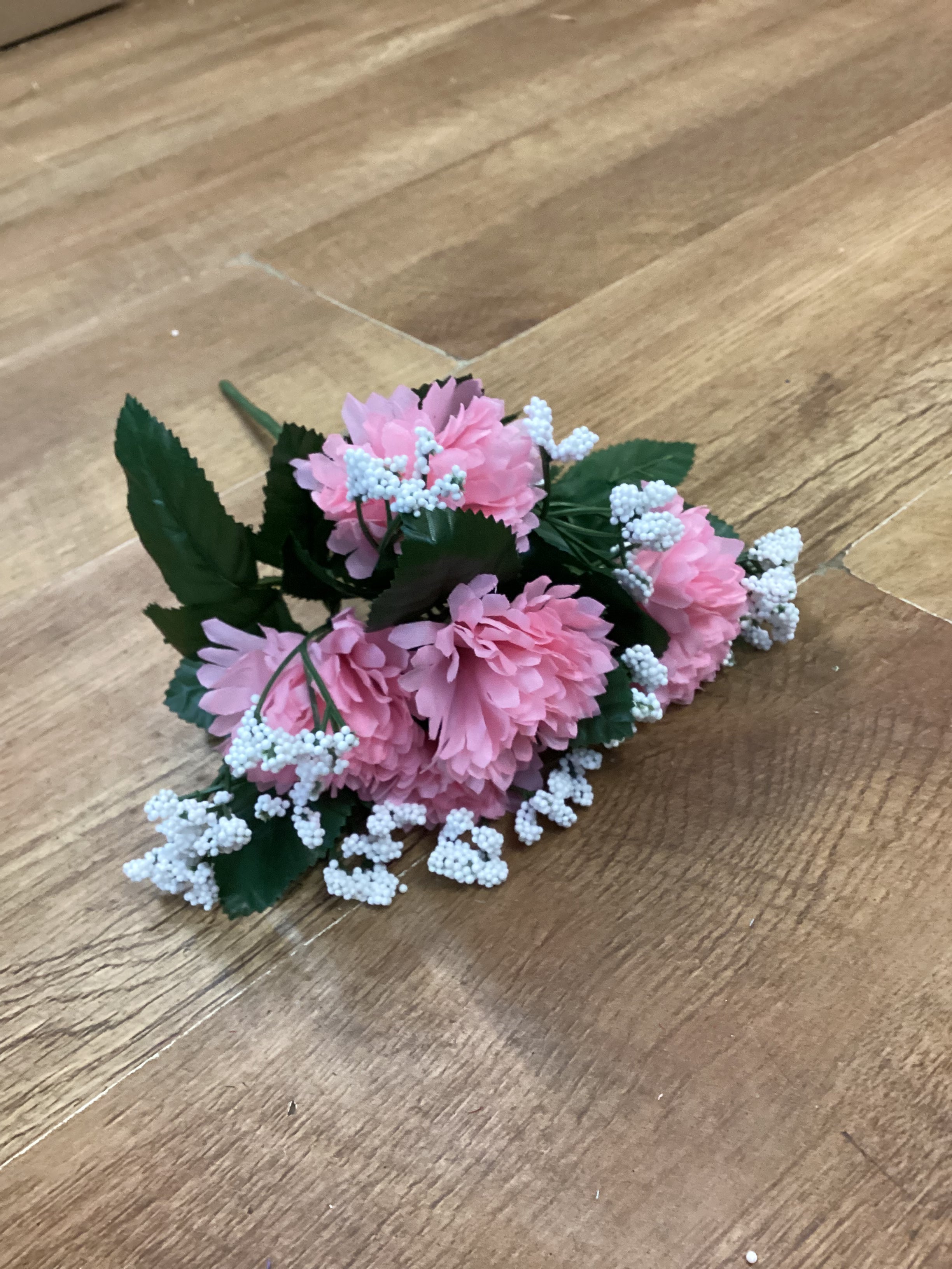 Carnation and gypsophila bunch - 6 colours available