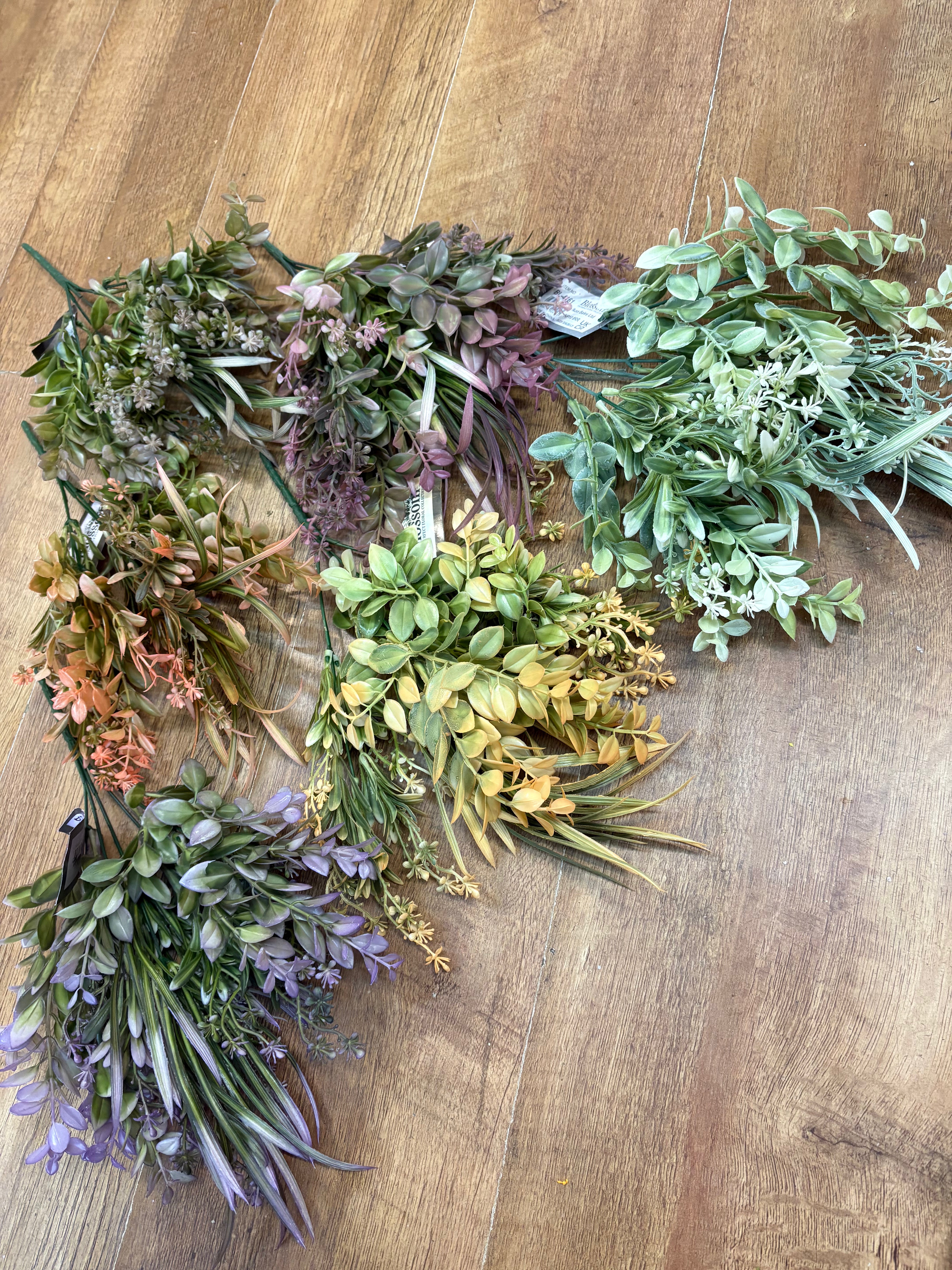 Coloured mixed foliage bunch - 6 colours available