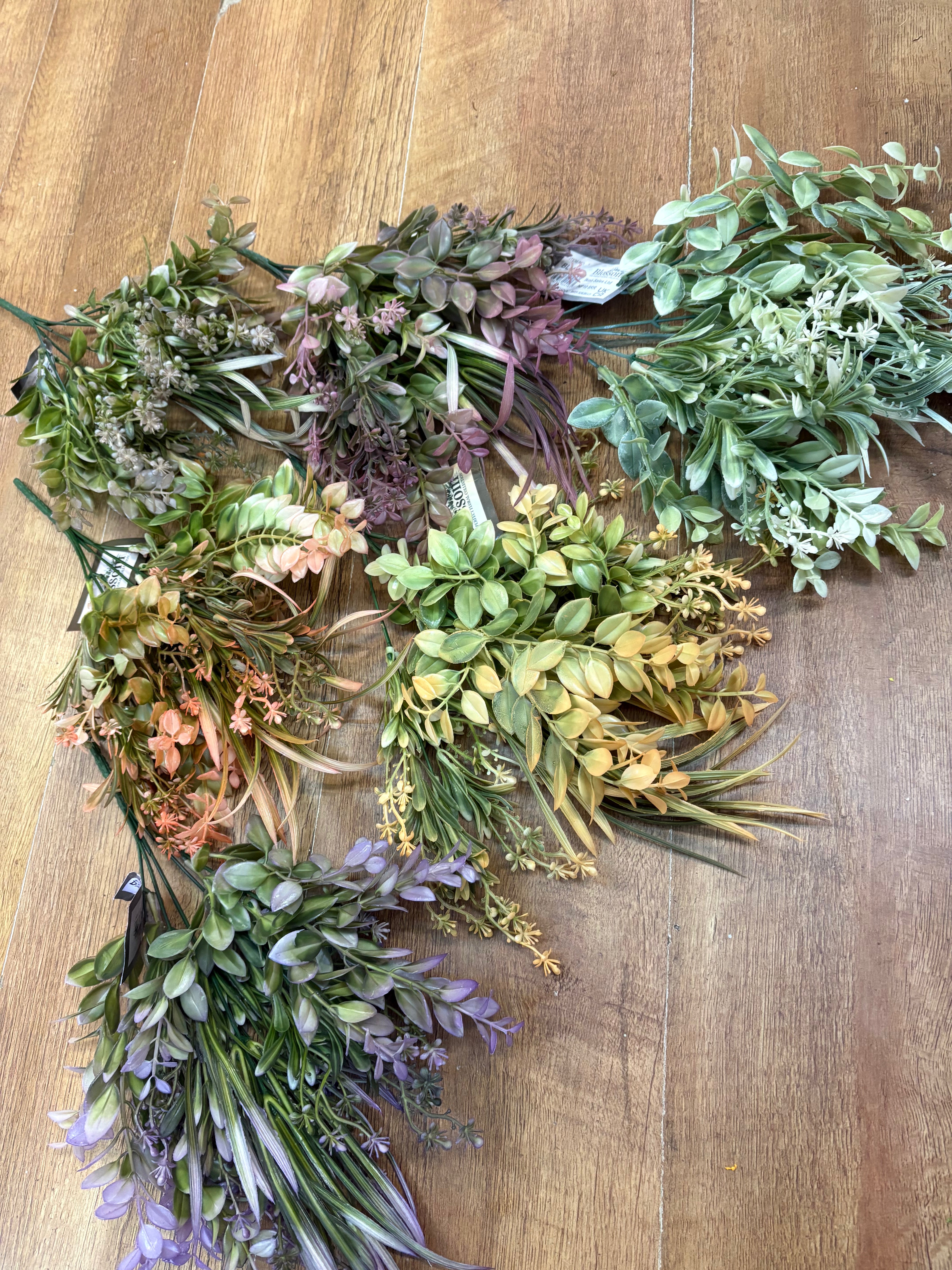 Coloured mixed foliage bunch - 6 colours available