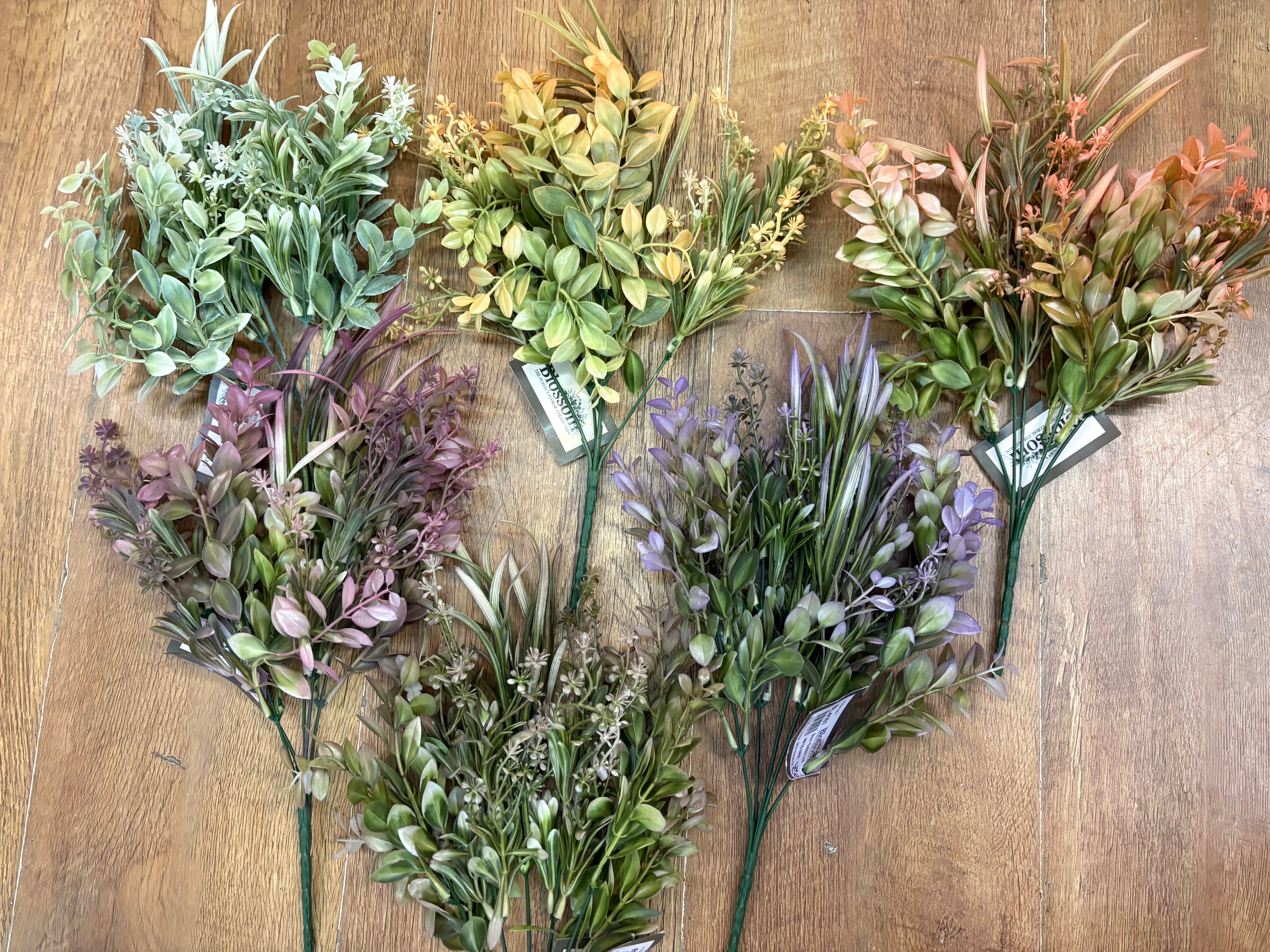 Coloured mixed foliage bunch - 6 colours available