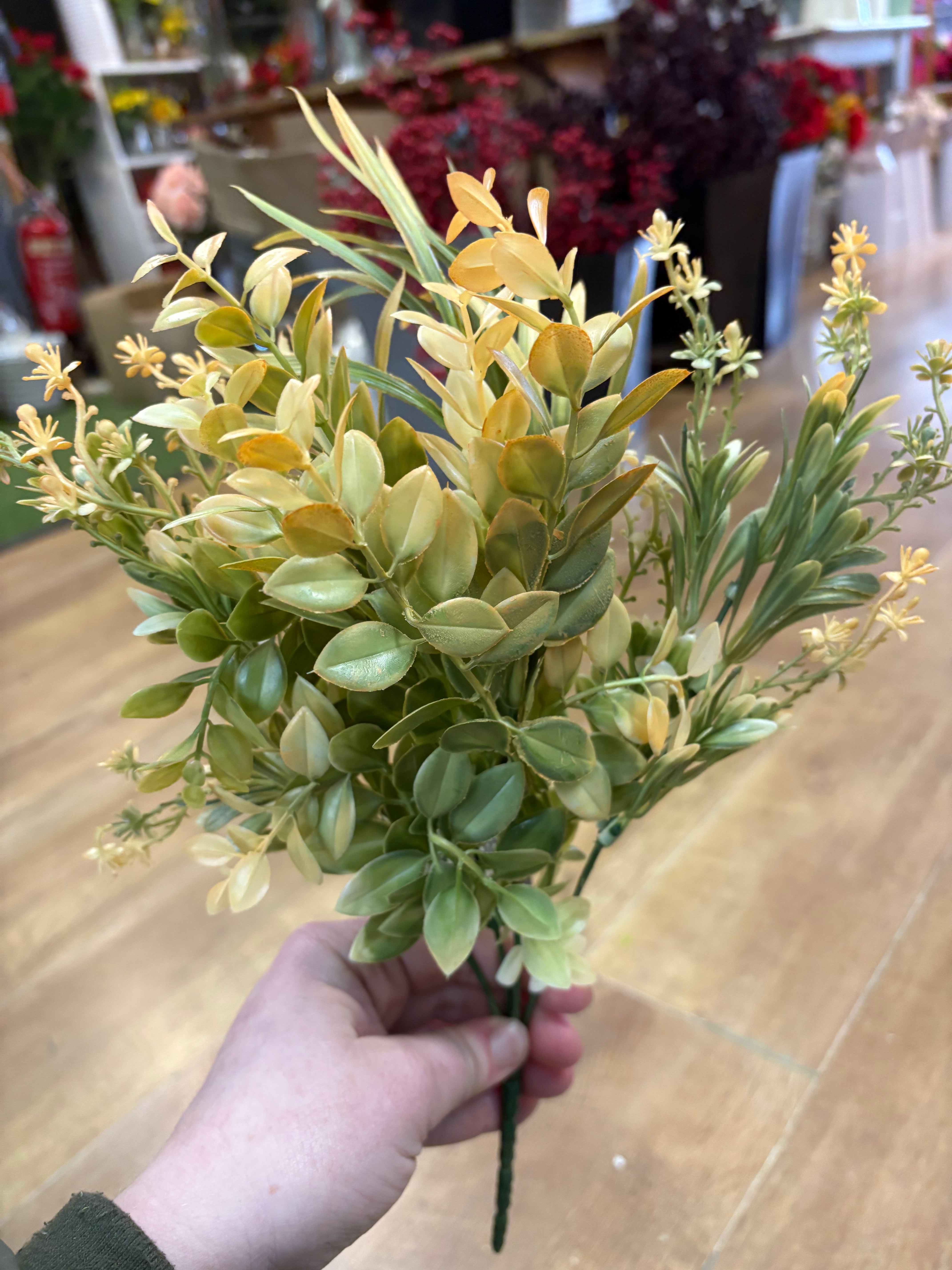 Coloured mixed foliage bunch - 6 colours available