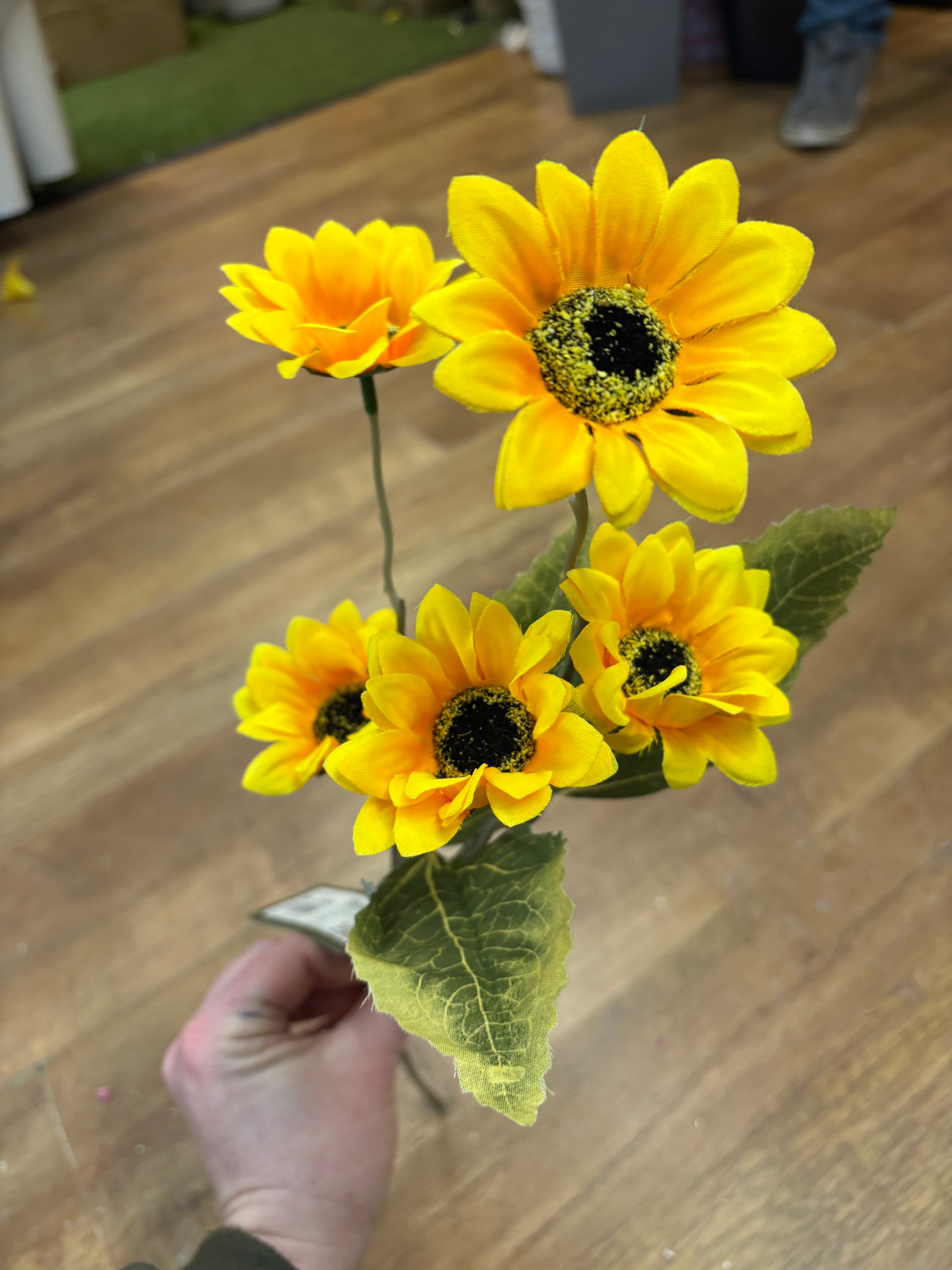 Long stem sunflower spray