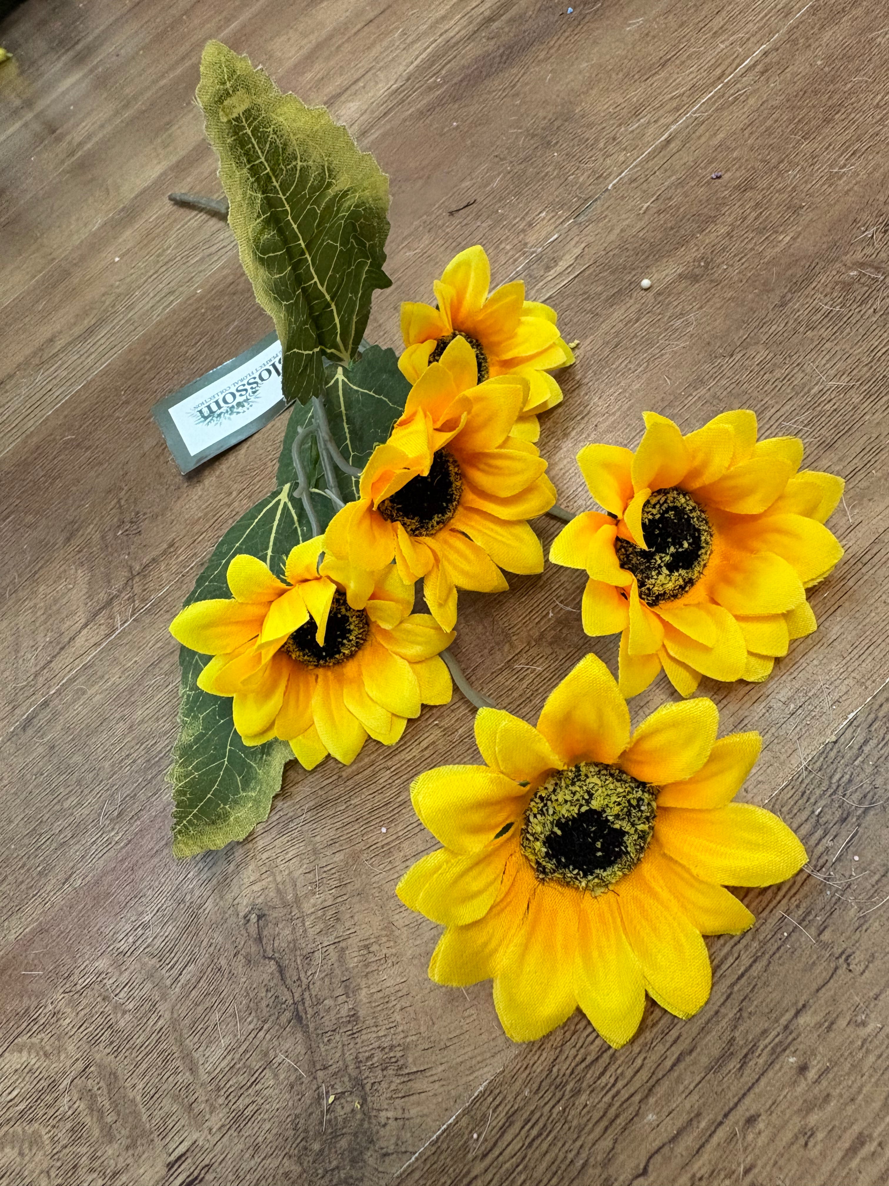 Long stem sunflower spray