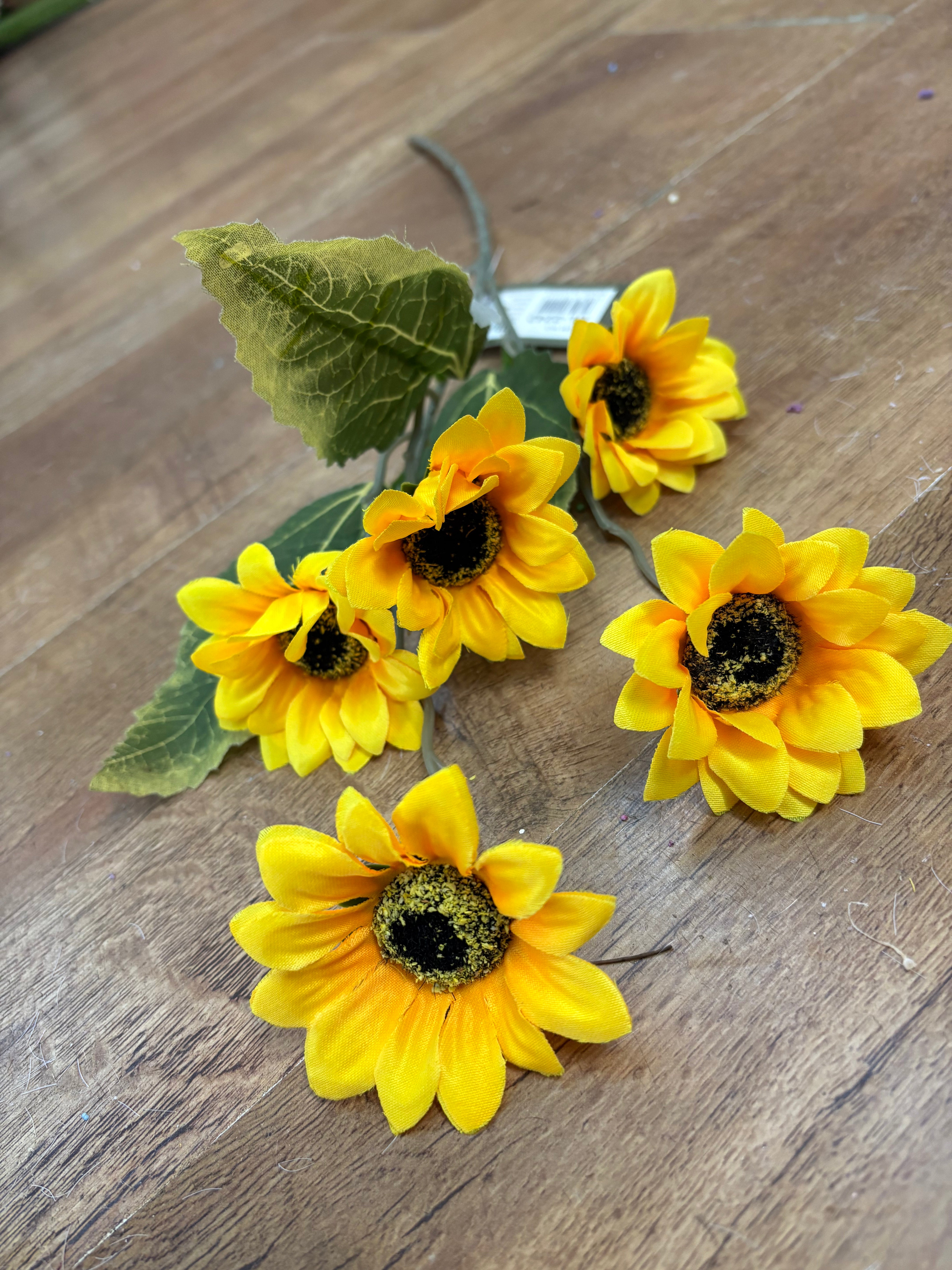 Long stem sunflower spray