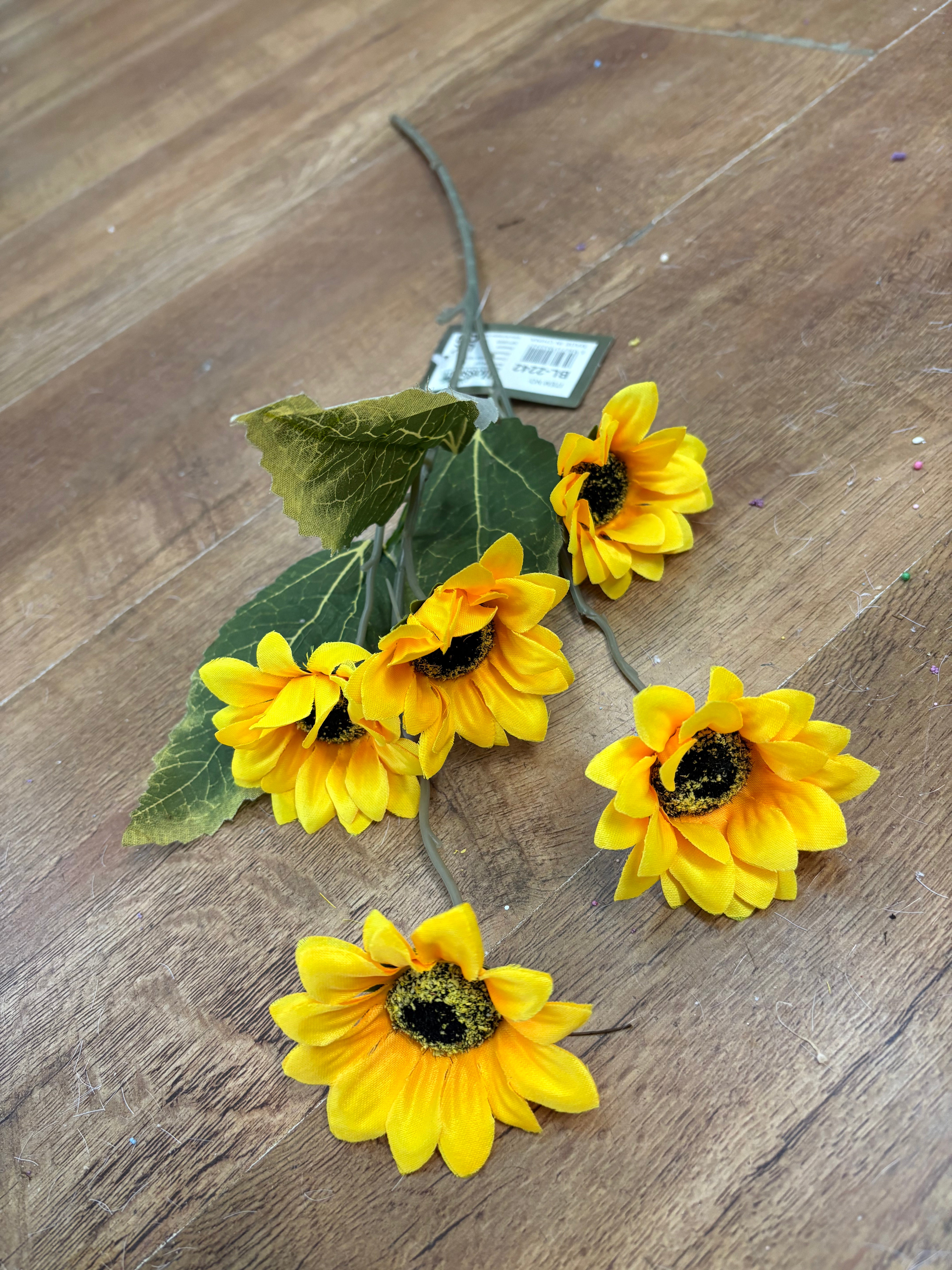 Long stem sunflower spray